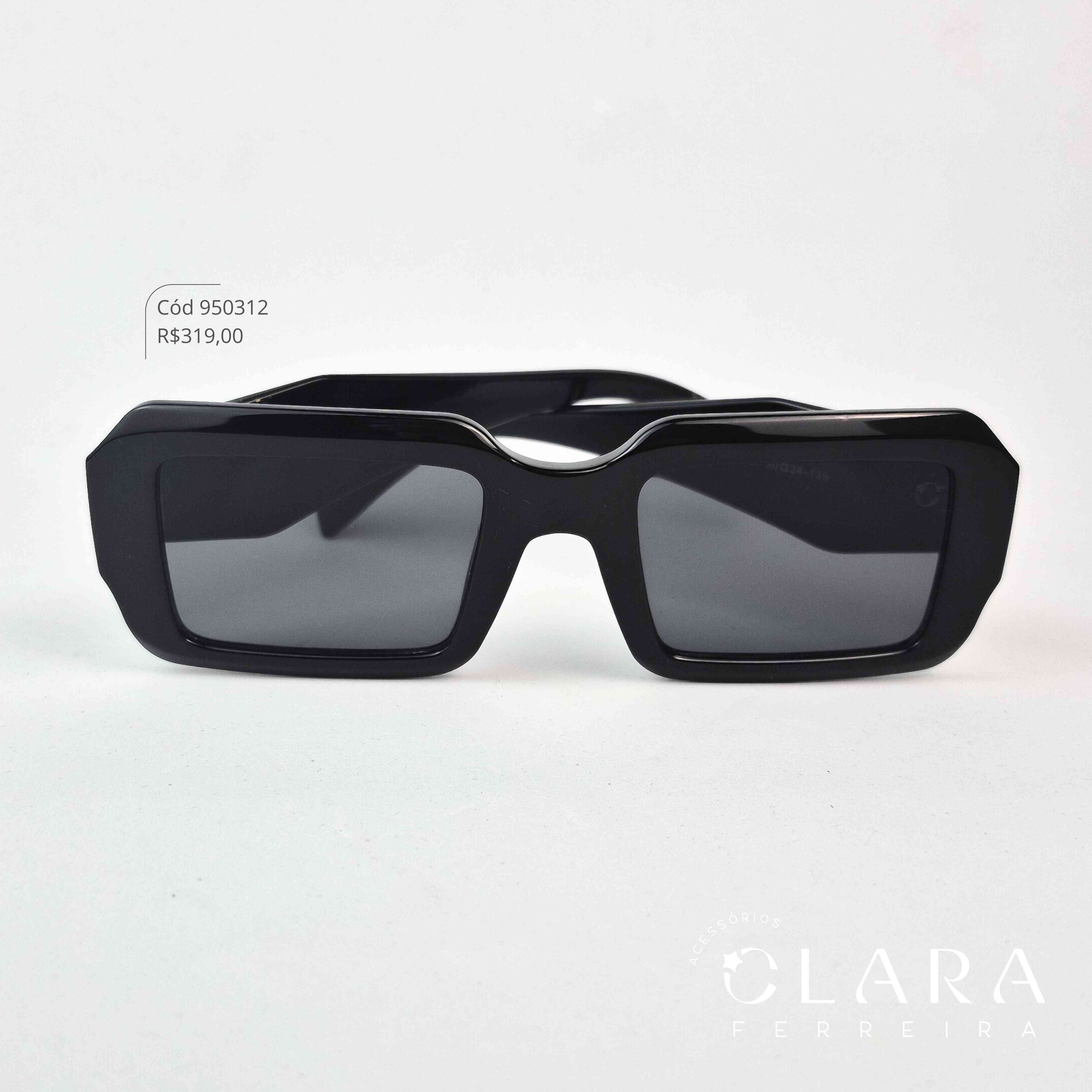 Óculos Solar QUADRADO PRETO – INSPIRAÇÃO PRADA - Lente Resina - BTK2127