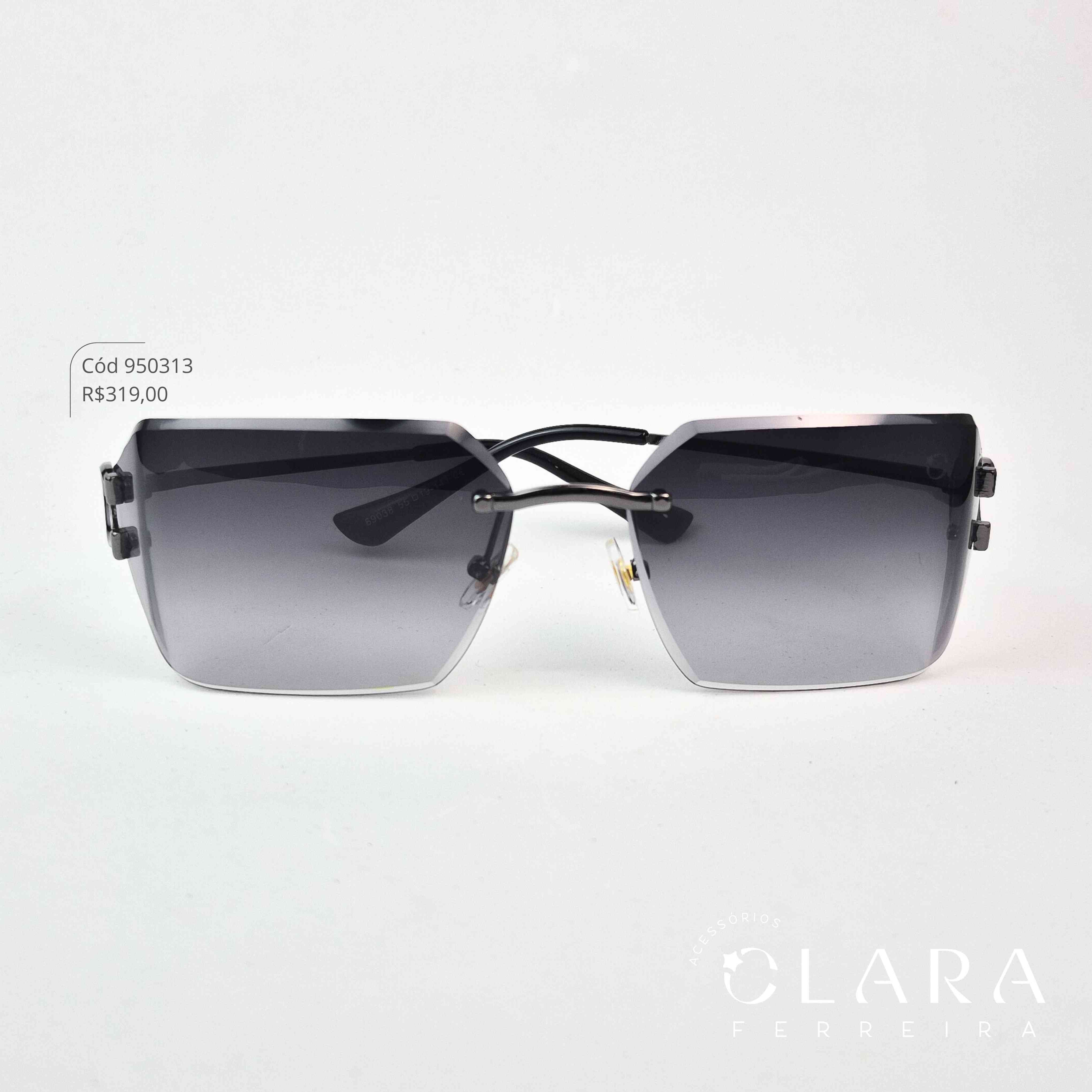 Óculos Solar RETRO ARMAÇÃO EM METAL - INSPIRAÇÃO LOUIS VUITTON - Lente Resina - 6903855-PRETO