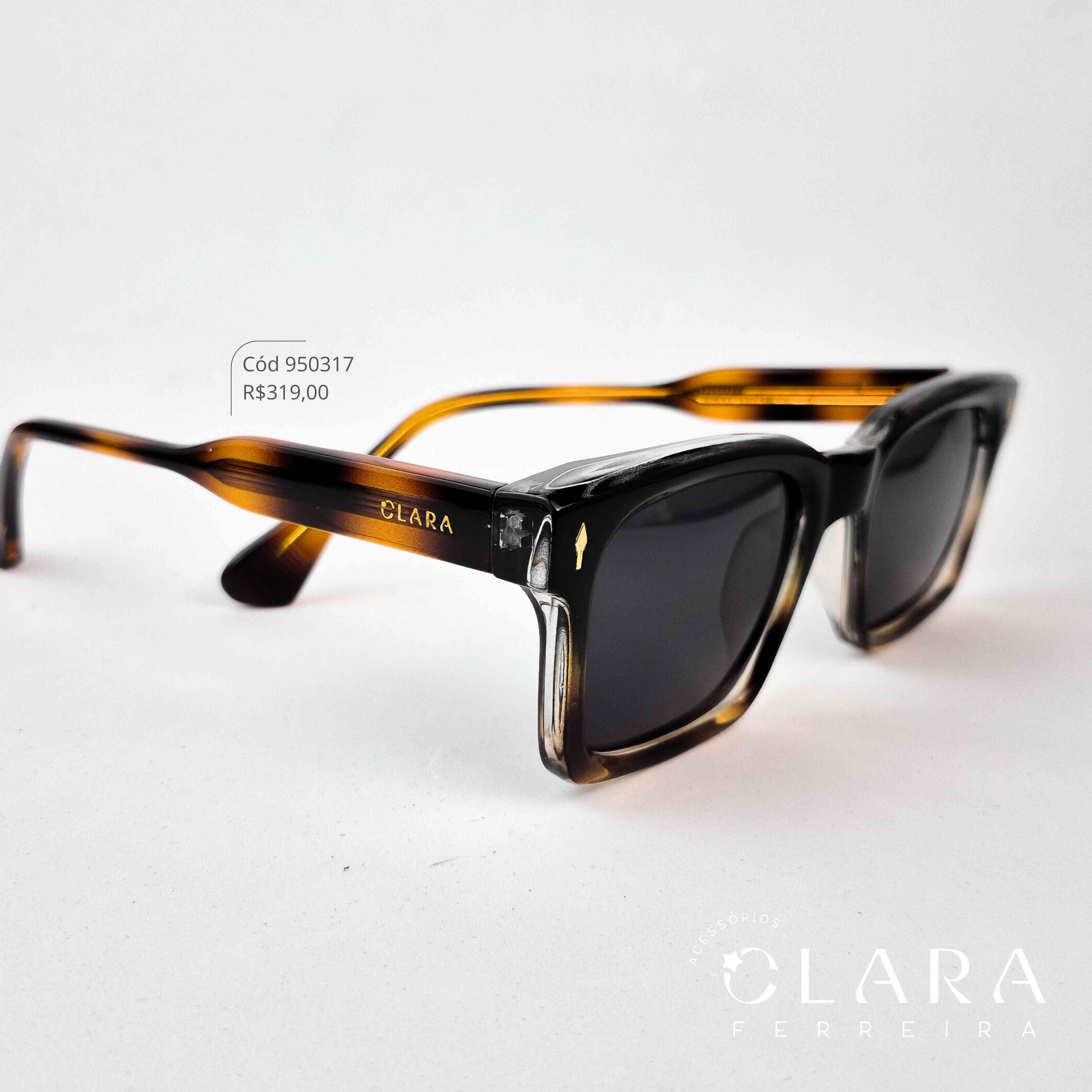 Óculos Solar QUADRADO ONÇA MARROM – INSPIRAÇÃO PRADA - Lente  - 58950-C2
