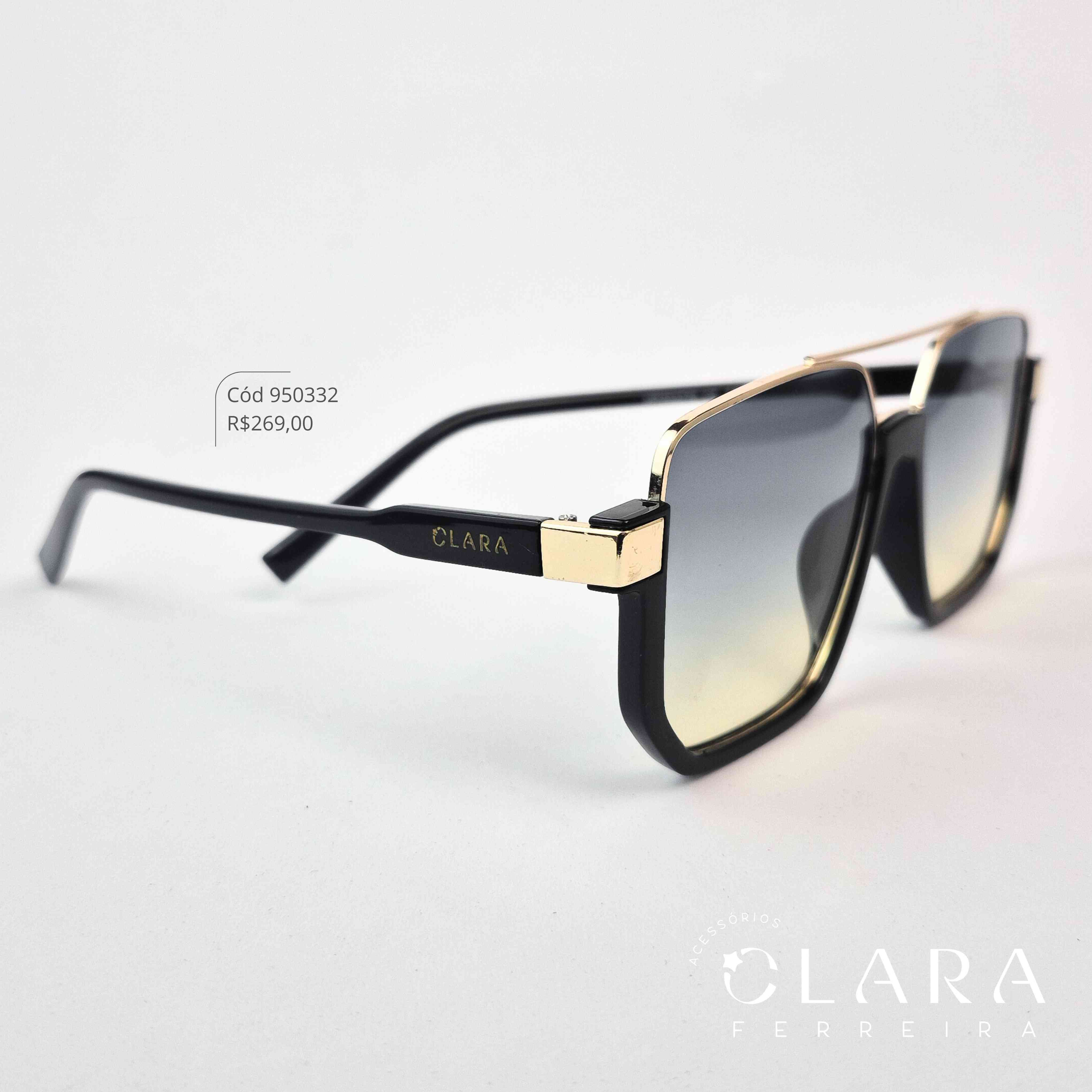 Óculos Solar QUADRADO BROWLINE INVERSO - INSPIRAÇÃO RAY-BAN - Lente Resina - HP202270-C6