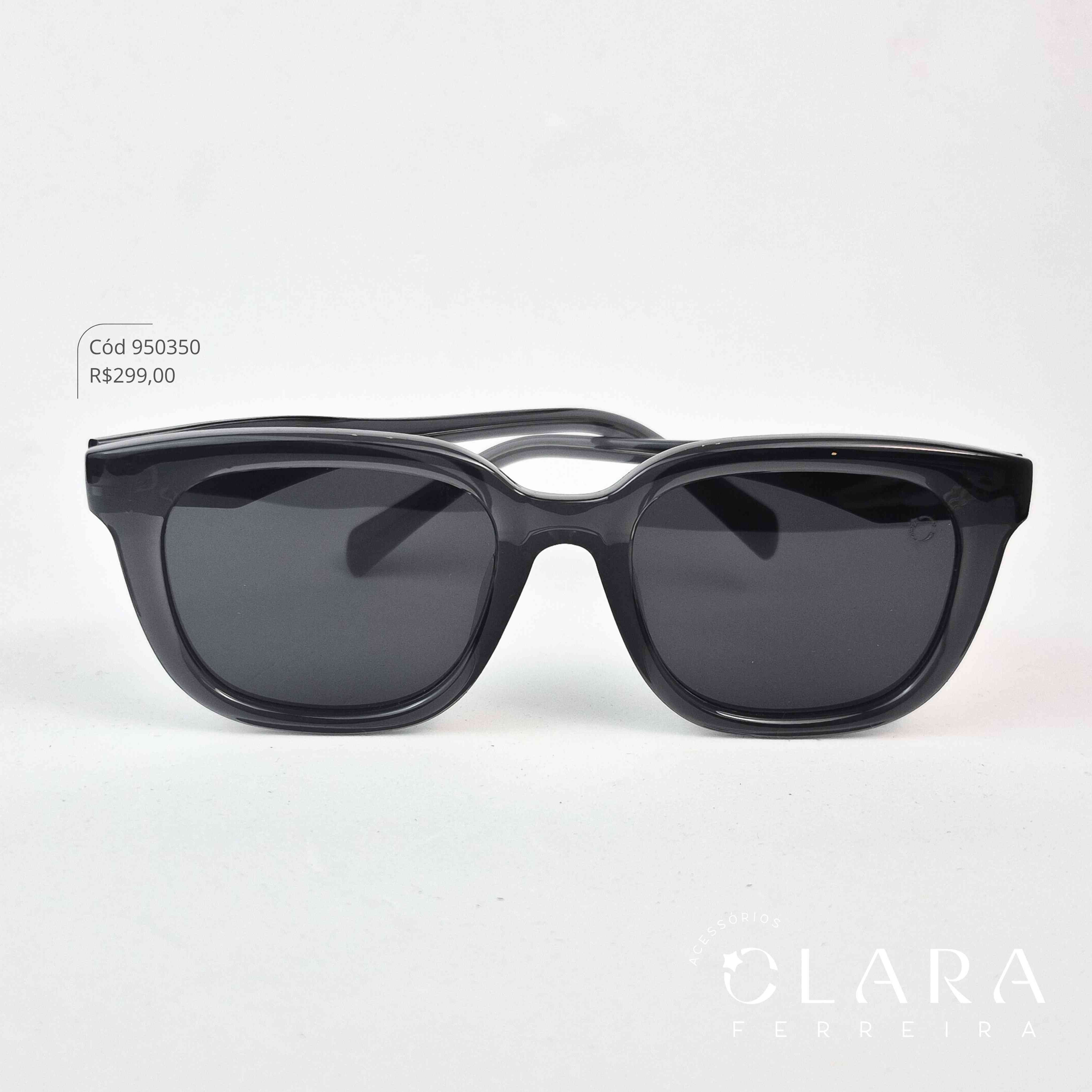Óculos Solar REDONDO PRETO - INSPIRAÇÃO RAY-BAN - Lente Anti-impacto Polarizada - HABC031P-C8