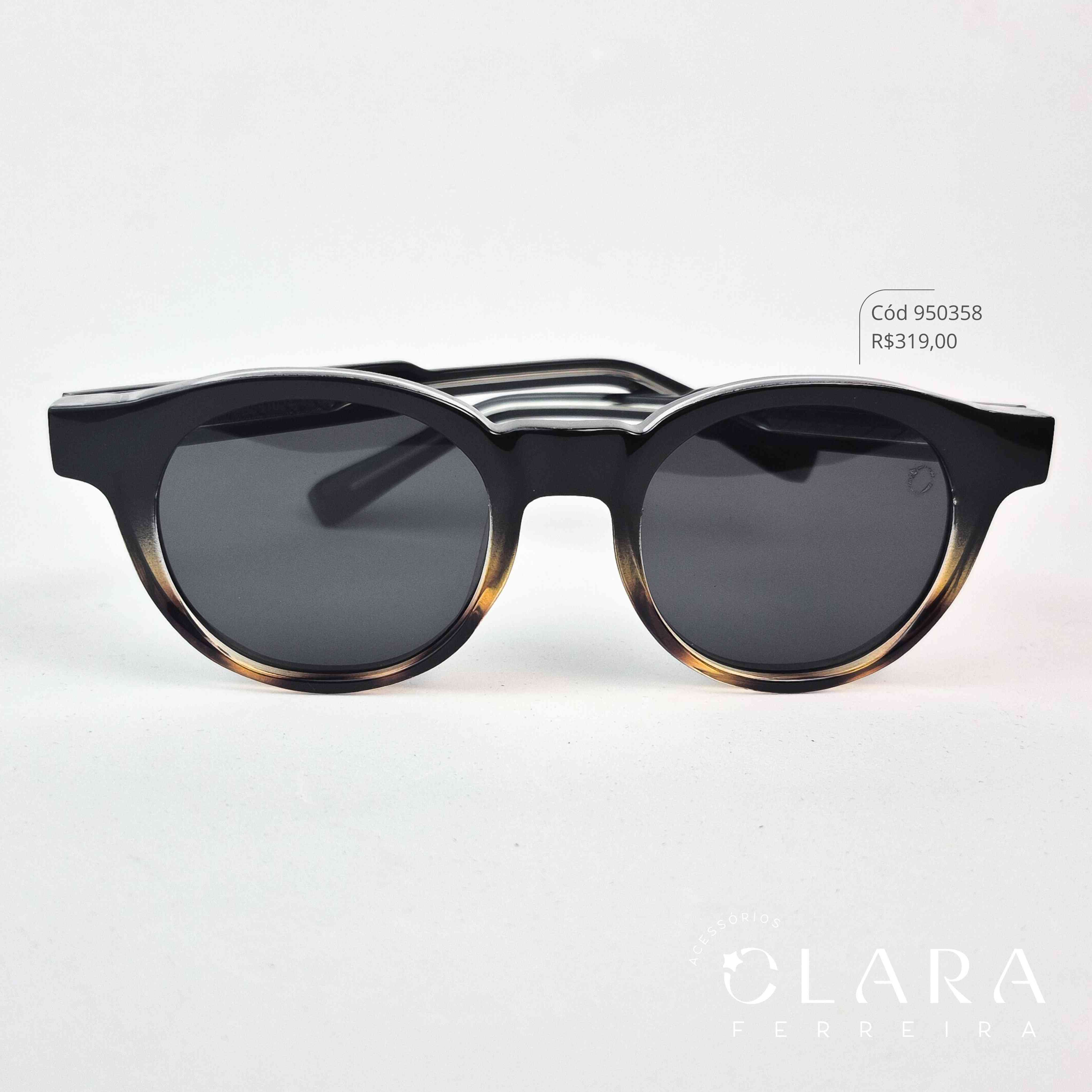 Óculos Solar REDONDO ONÇA MARROM - INSPIRAÇÃO RAY-BAN - Lente Anti-impacto Polarizada - HAP581024-C5