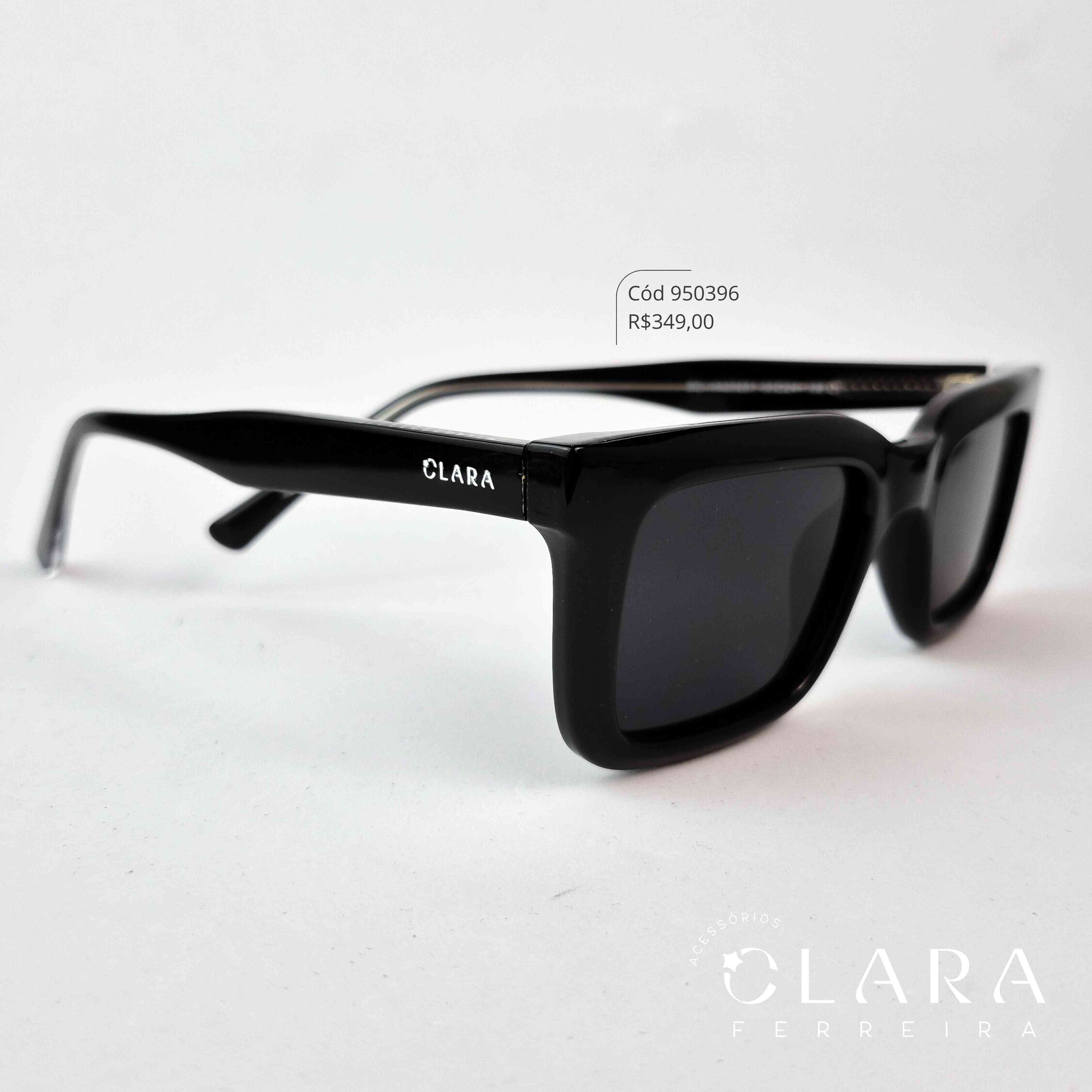 Óculos Solar QUADRADO PRETO - INSPIRAÇÃO GUCCI - Lente Anti-impacto Polarizada - BCHA20251-C1