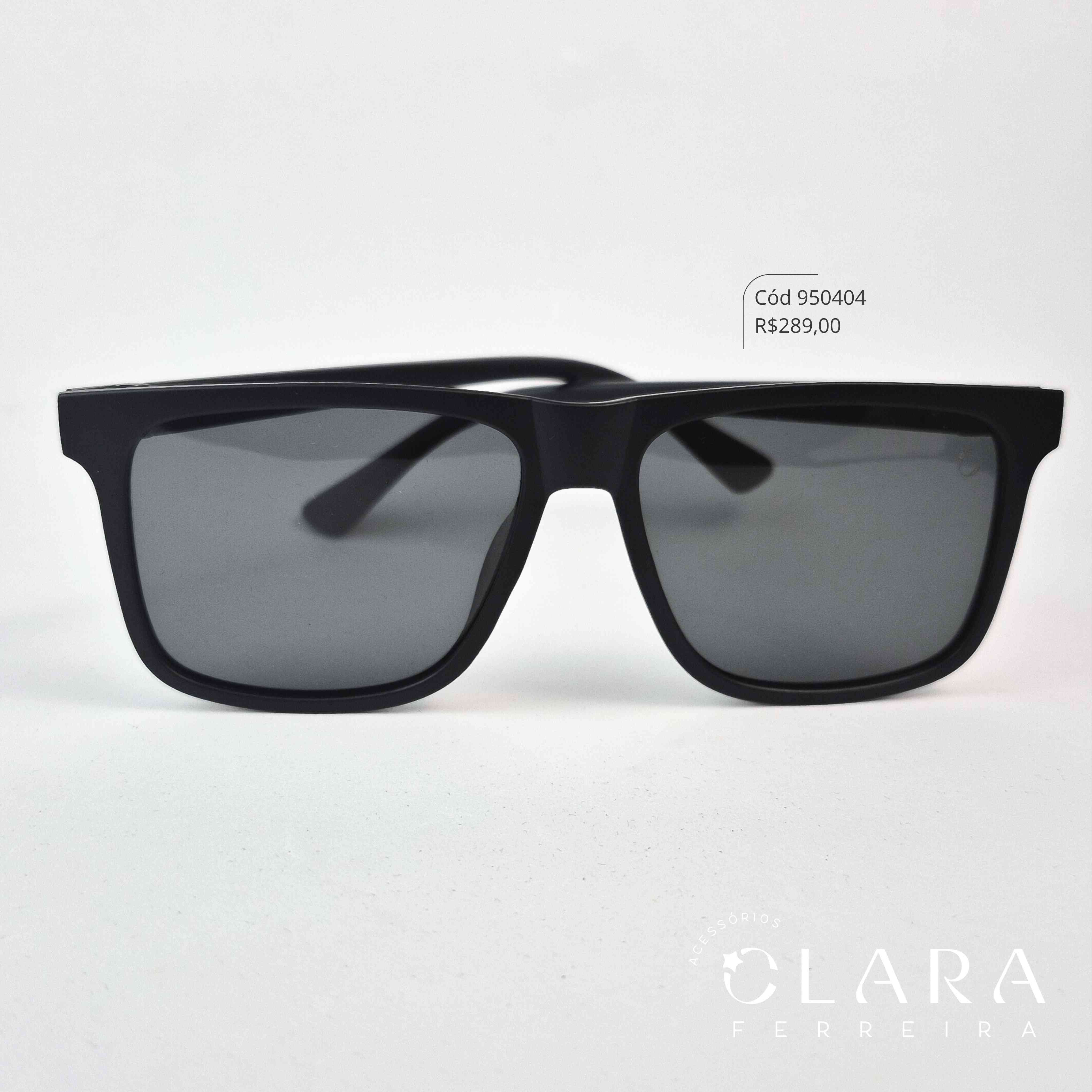 Óculos Solar MASCULINO QUADRADO PRETO - INSPIRAÇÃO RAY-BAN - Lente Anti-impacto Polarizada - P366-C5