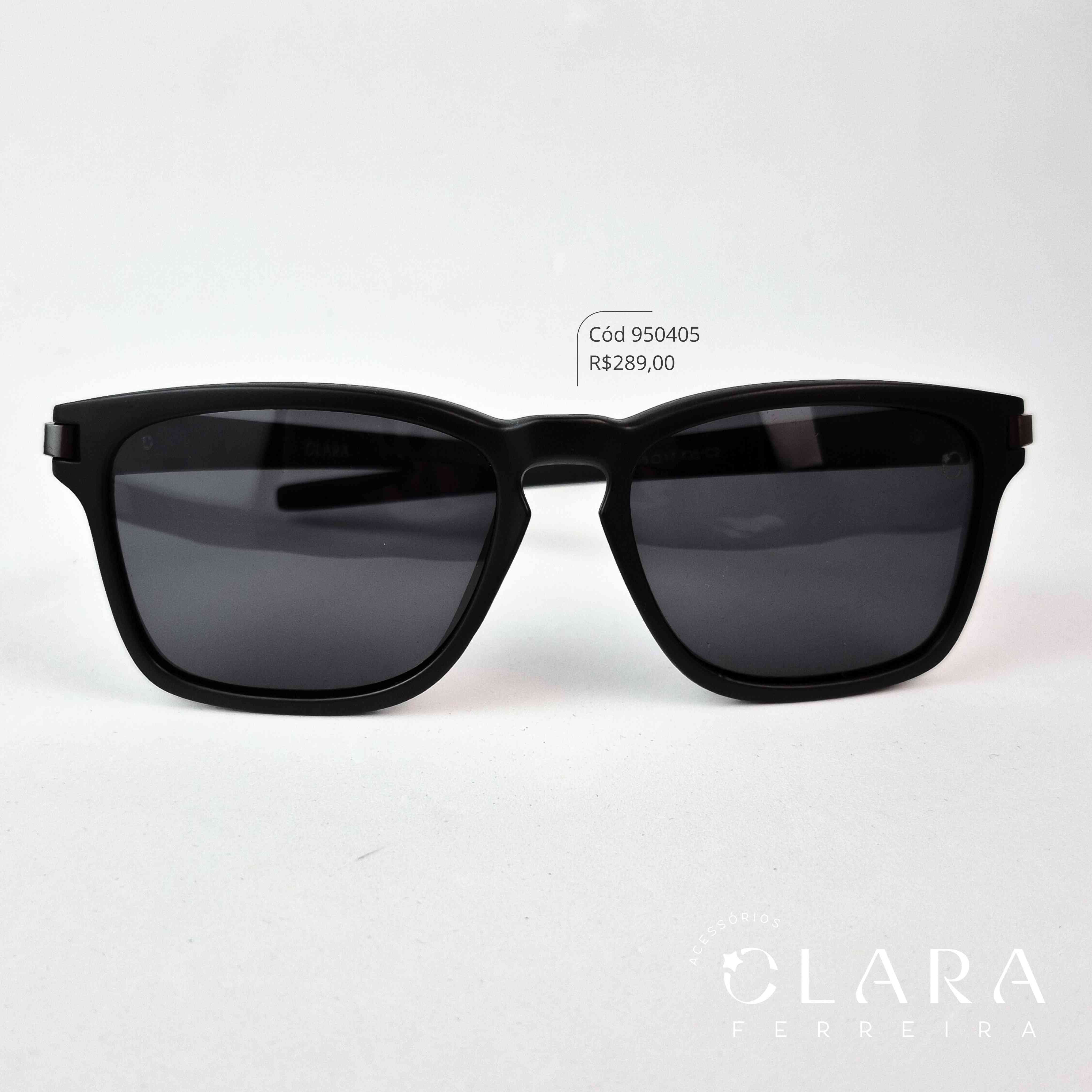 Óculos Solar MASCULINO QUADRADO PRETO - INSPIRAÇÃO RAY-BAN - Lente Anti-impacto Polarizada - P301-C2-LATCH