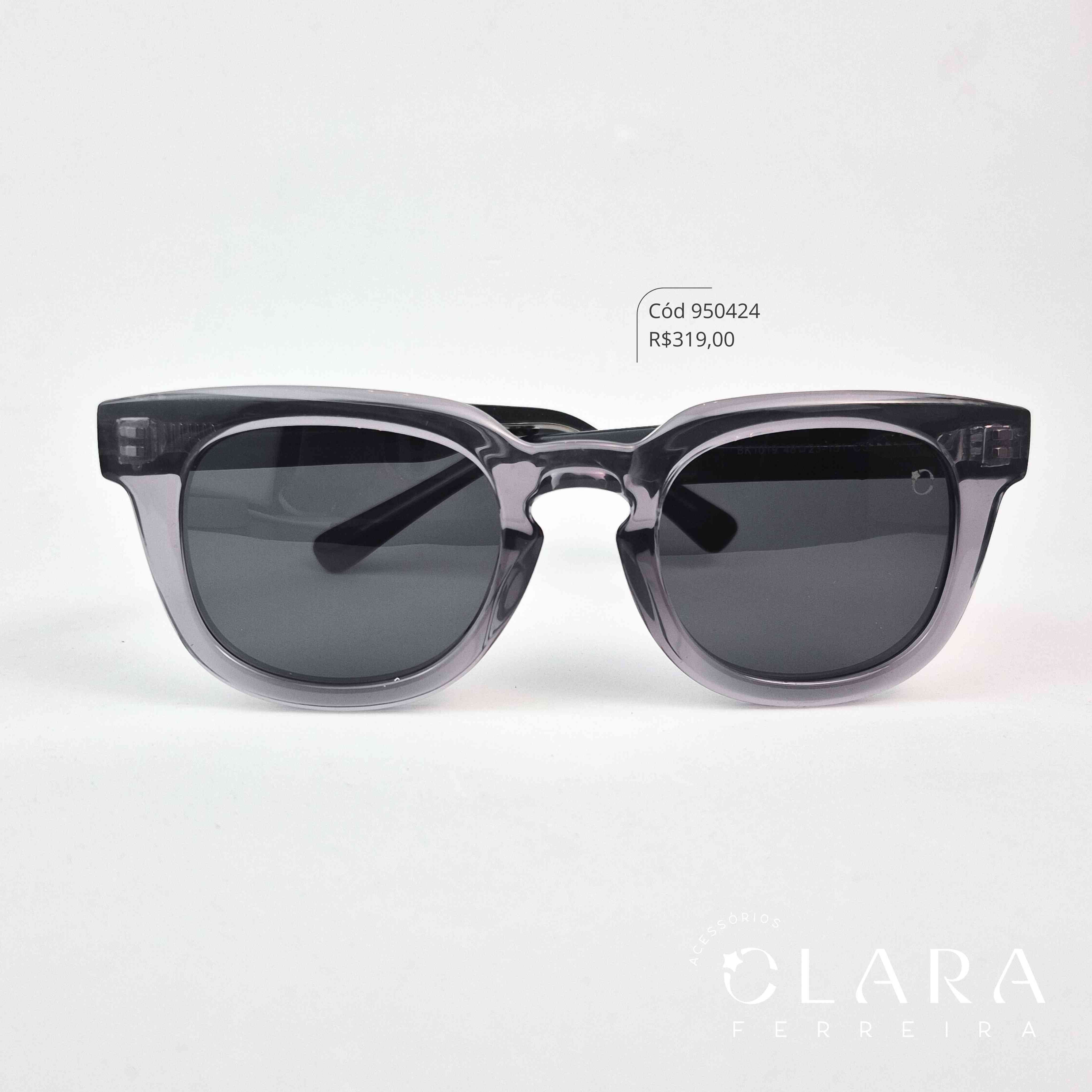 Óculos Solar REDONDO FUMÊ - INSPIRAÇÃO RAY-BAN - Lente Anti-impacto Polarizada - BK1019-C3