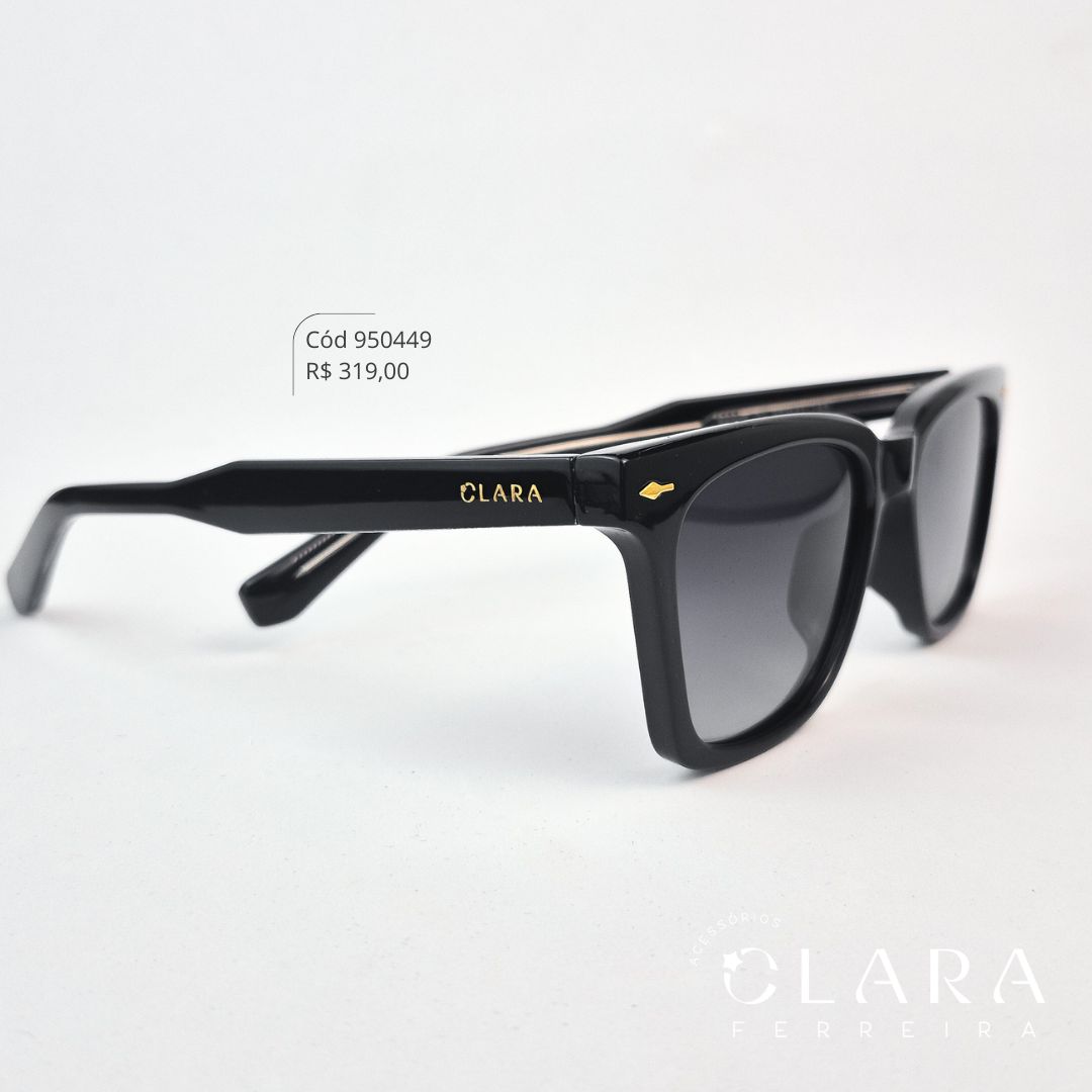 Óculos Solar WAYFARER PRETO - INSPIRAÇÃO RAY-BAN - Lente Anti-impacto Polarizada - 82209-C1