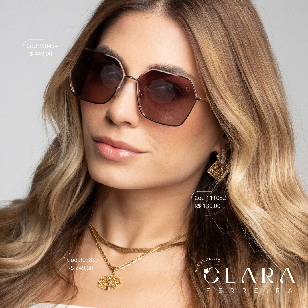 Óculos Solar REDONDO ARMAÇÃO EM METAL - INSPIRAÇÃO RAY-BAN - Lente - BL6116P-C3