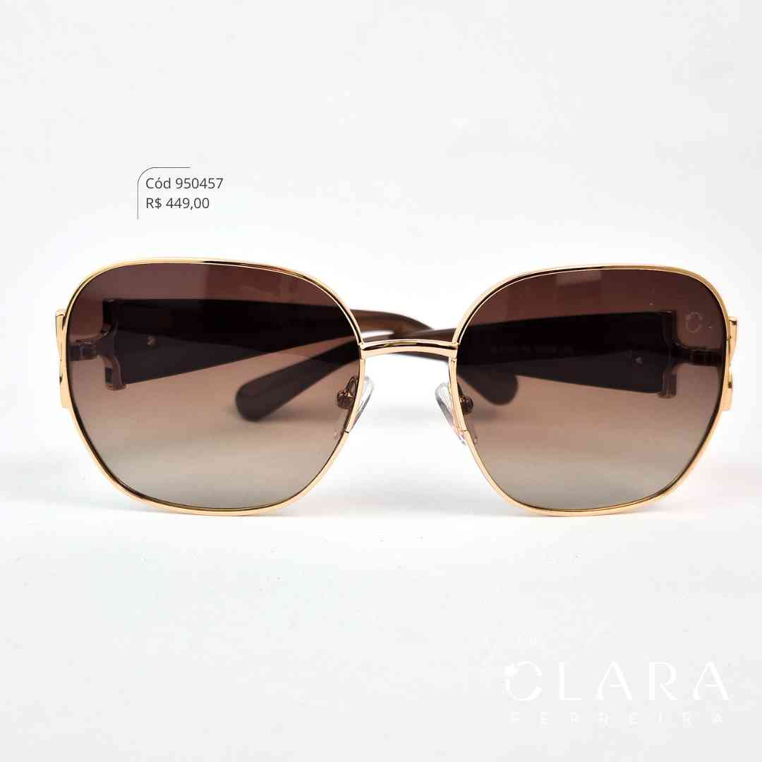 Óculos Solar REDONDO ARMAÇÃO EM METAL - INSPIRAÇÃO CHANEL - Lente Anti-impacto Polarizada - BL6125P-C2
