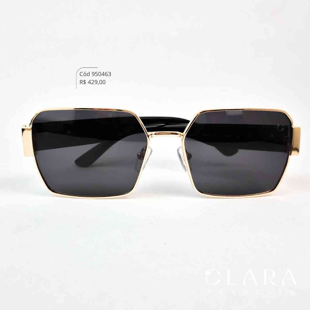 Óculos Solar QUADRADO ARMAÇÃO EM METAL INSPIRAÇÃO PRADA - Lente Anti-impacto Polarizada - BL6117P-C1