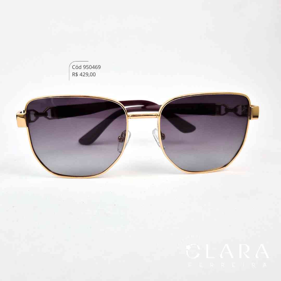 Óculos Solar QUADRADO ARMAÇÃO EM METAL - INSPIRAÇÃO TIFFANY - Lente Anti-impacto Polarizada - BL6121-C5