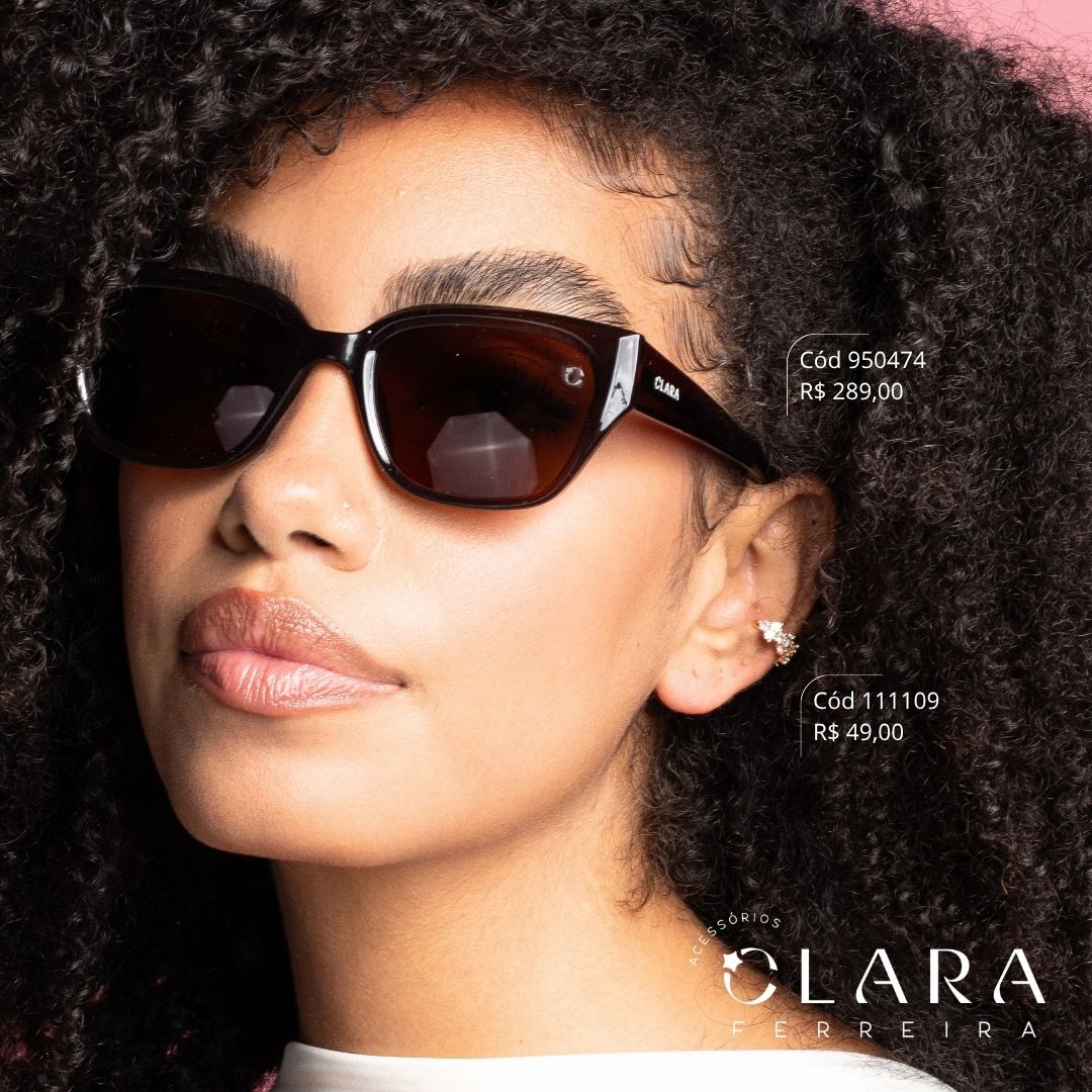 Óculos Solar QUADRADO MARROM - INSPIRAÇÃO RAY-BAN - Lente Anti-impacto Polarizada - BZ027-C5