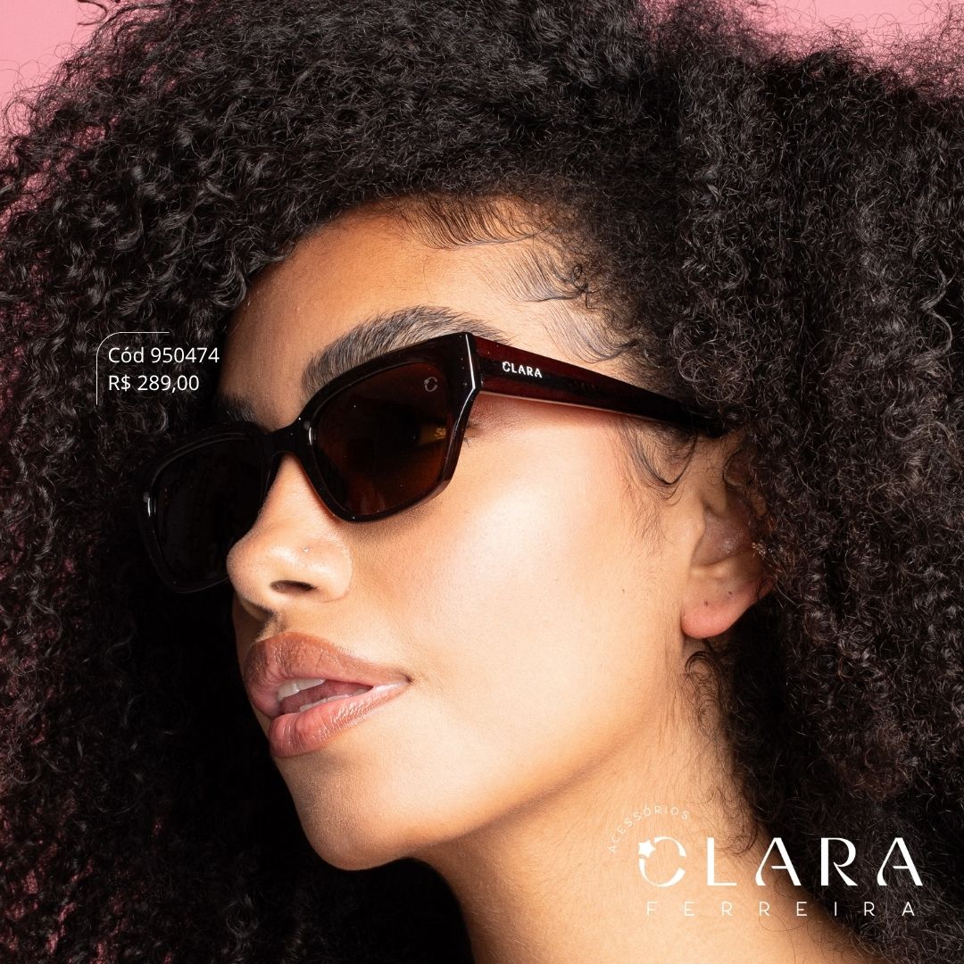 Óculos Solar QUADRADO MARROM - INSPIRAÇÃO RAY-BAN - Lente Anti-impacto Polarizada - BZ027-C5