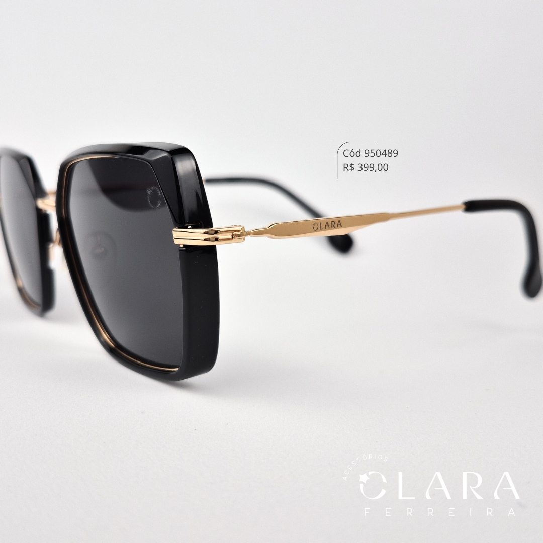 Óculos Solar REDONDO PRETO - INSPIRAÇÃO RAY-BAN - Lente Anti-impacto Polarizada - MP9235-C1