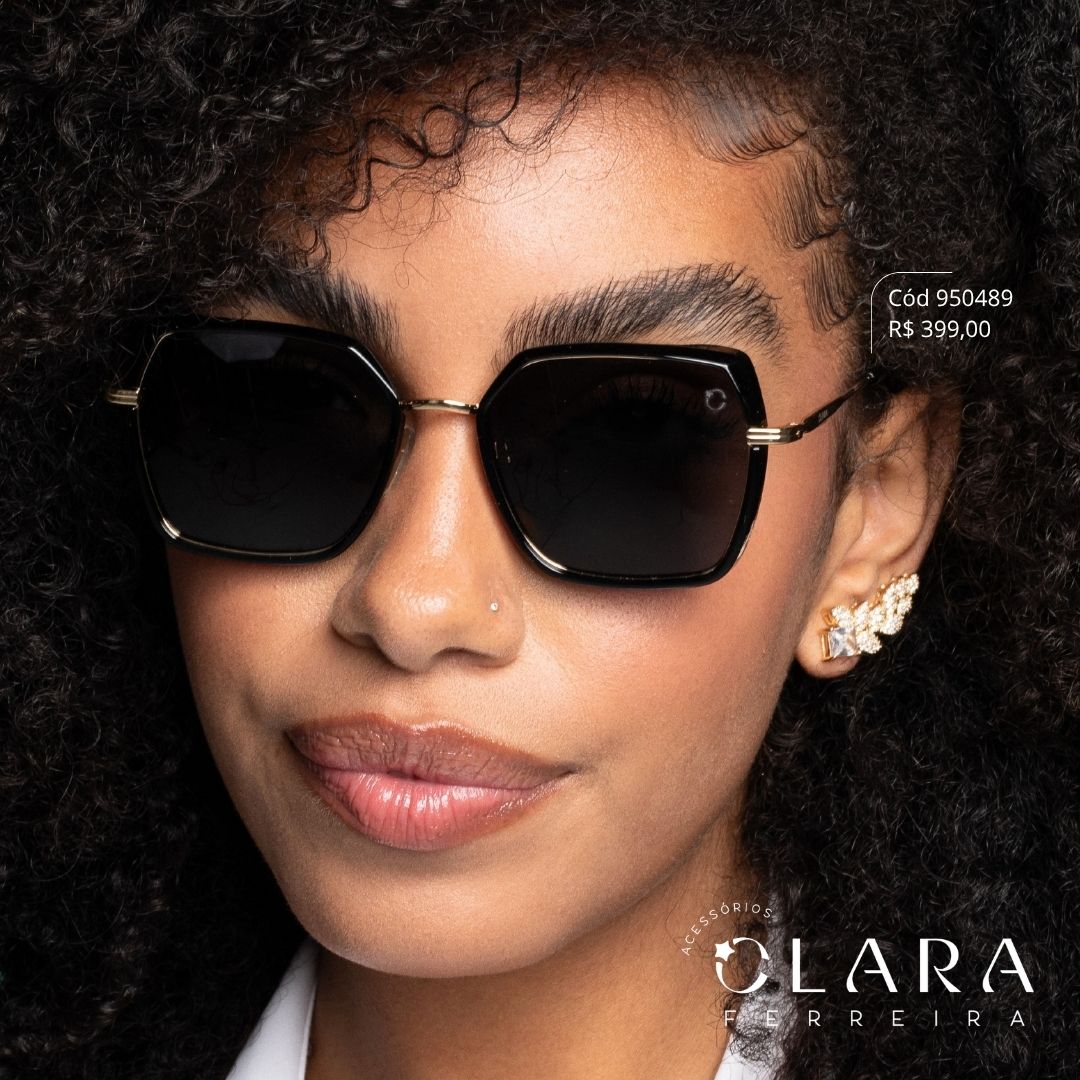 Óculos Solar REDONDO PRETO - INSPIRAÇÃO RAY-BAN - Lente Anti-impacto Polarizada - MP9235-C1