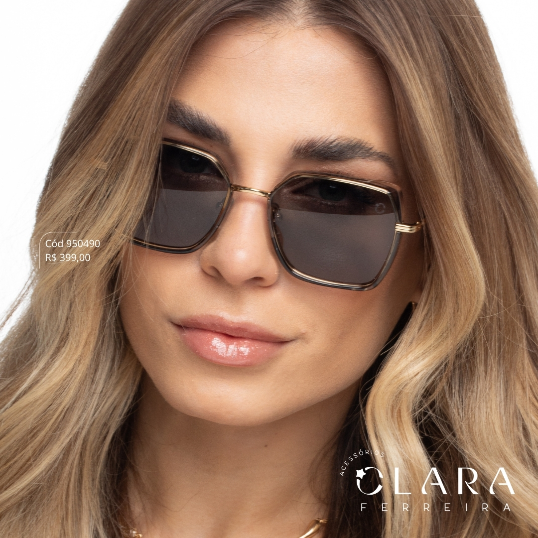 Óculos Solar REDONDO FUMÊ - INSPIRAÇÃO RAY-BAN - Lente Anti-impacto Polarizada - MP9235-C1