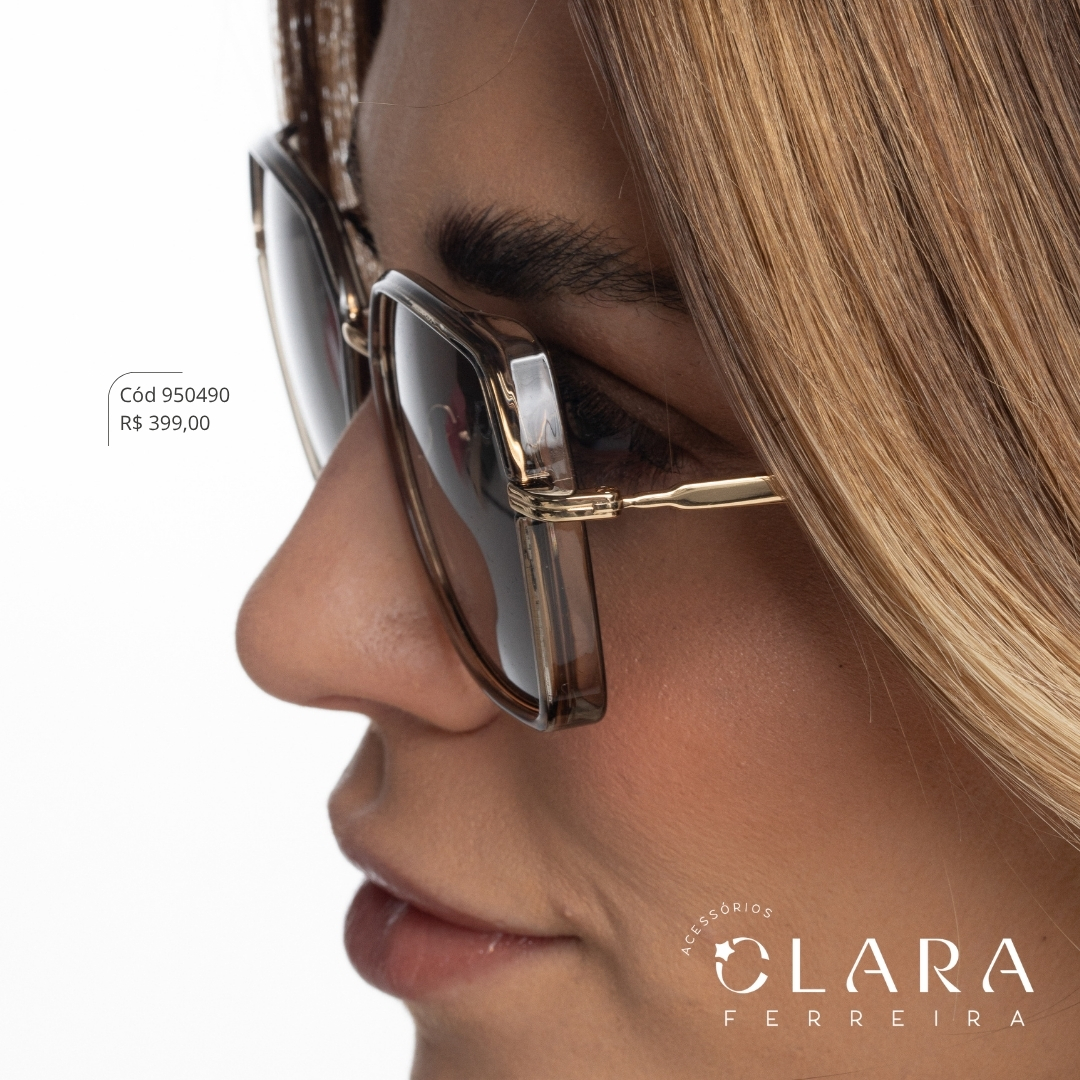Óculos Solar REDONDO FUMÊ - INSPIRAÇÃO RAY-BAN - Lente Anti-impacto Polarizada - MP9235-C1