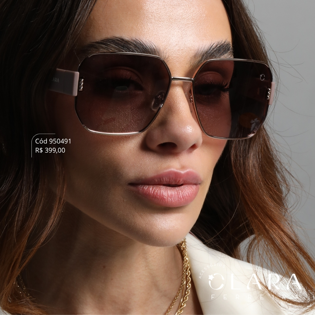 Óculos Solar QUADRADO ARMAÇÃO EM METAL - INSPIRAÇÃO RAY-BAN - Lente Anti-impacto Polarizada - MP9299-R130-P108-A188