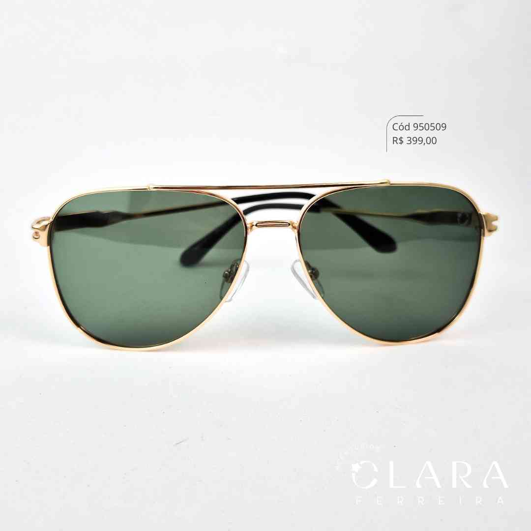 Óculos Solar AVIADOR ARMAÇÃO EM METAL - INSPIRAÇÃO RAY-BAN - Lente Anti-impacto - M6031P-C1