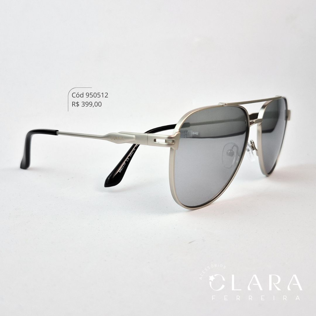 Óculos Solar MASCULINO AVIADOR ARMAÇÃO EM METAL - INSPIRAÇÃO RAY-BAN - Lente - M6031P-C5