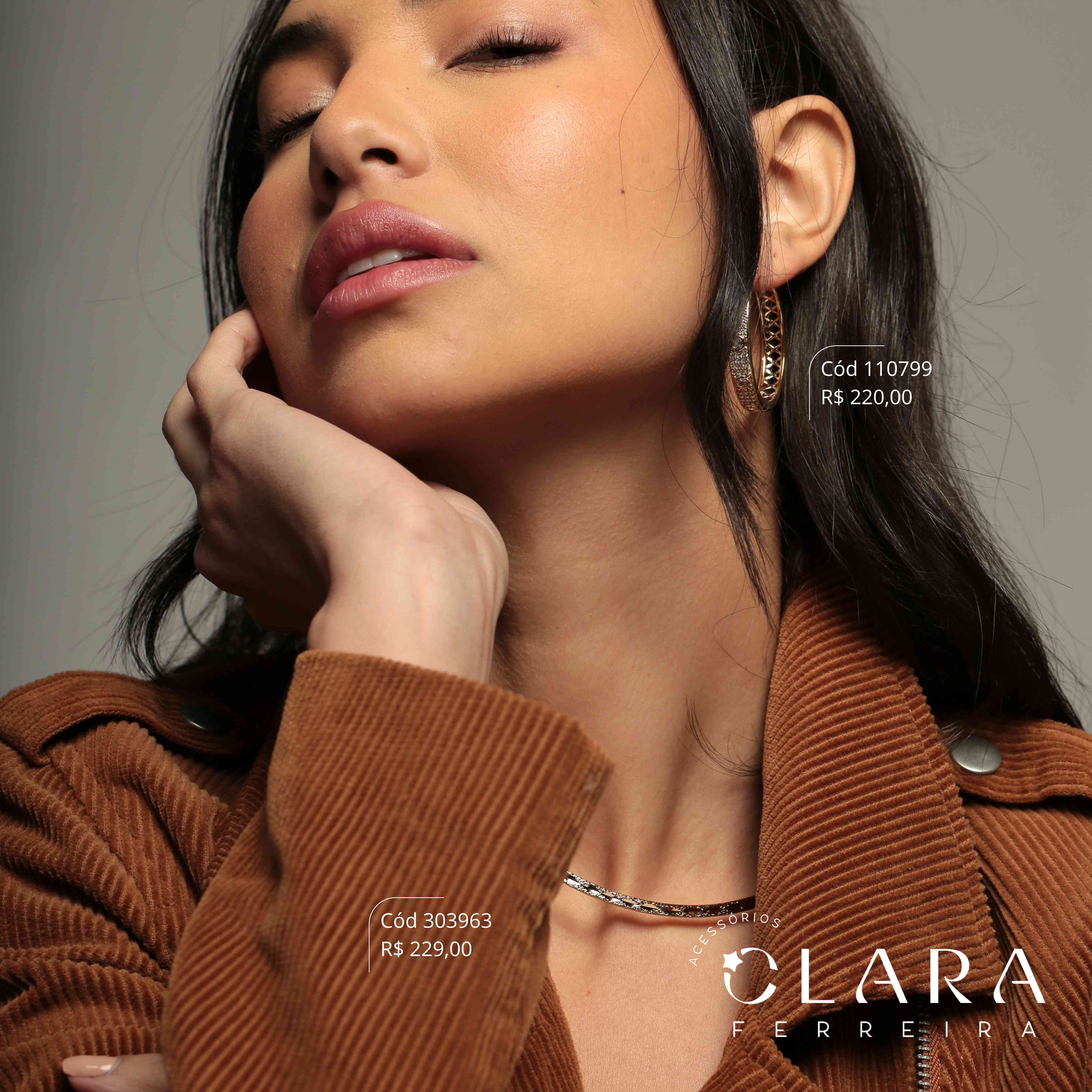 COLAR CHOKER ARO DIAMANTADO - LINHA ORGÂNICOS - PEÇA EXCLUSIVA - Dourado