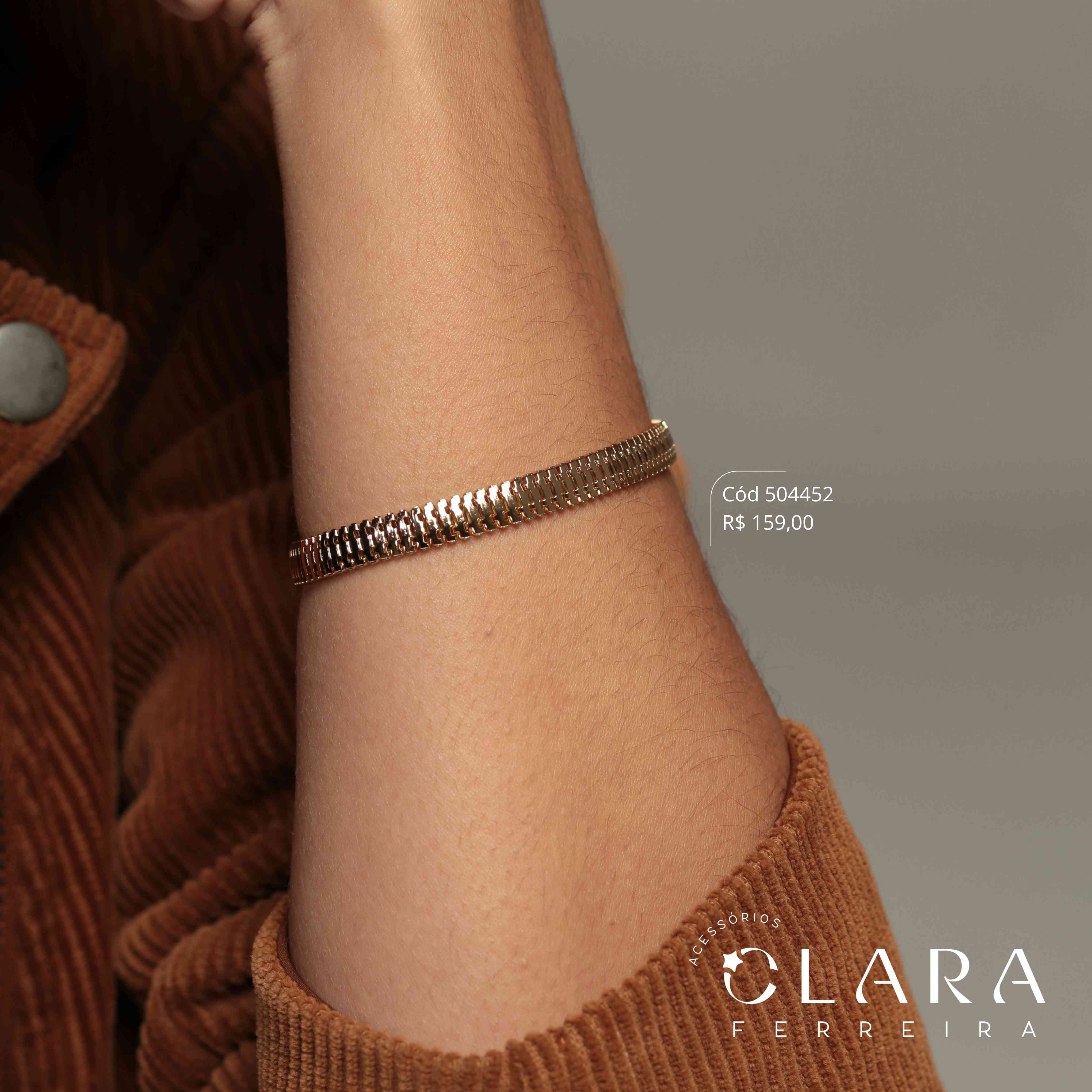 PULSEIRA MALHA COBRA - 6MM - 17CM - Dourado