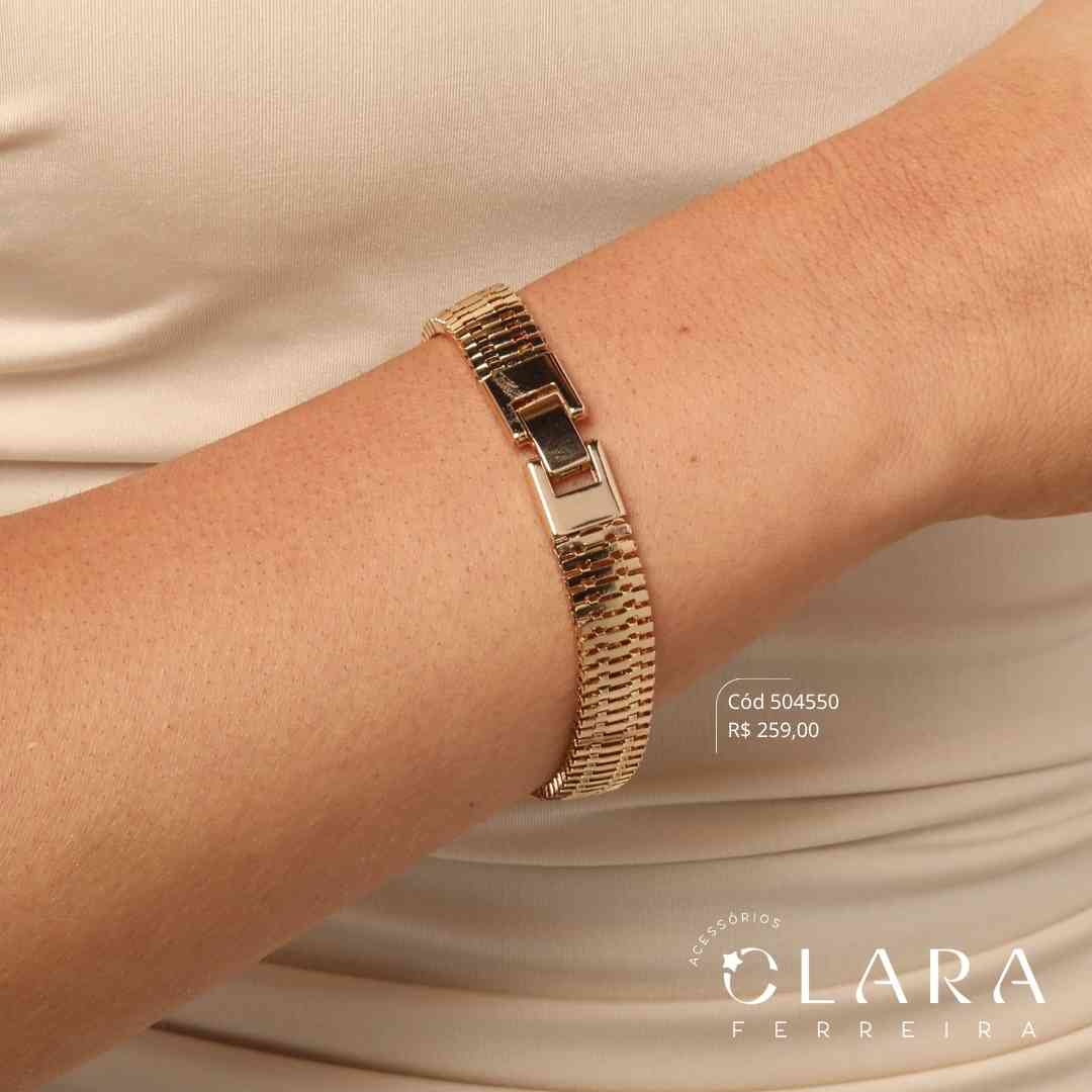 PULSEIRA MALHA COBRA C/ FEIXO GAVETA - 10MM - 17CM - Dourado