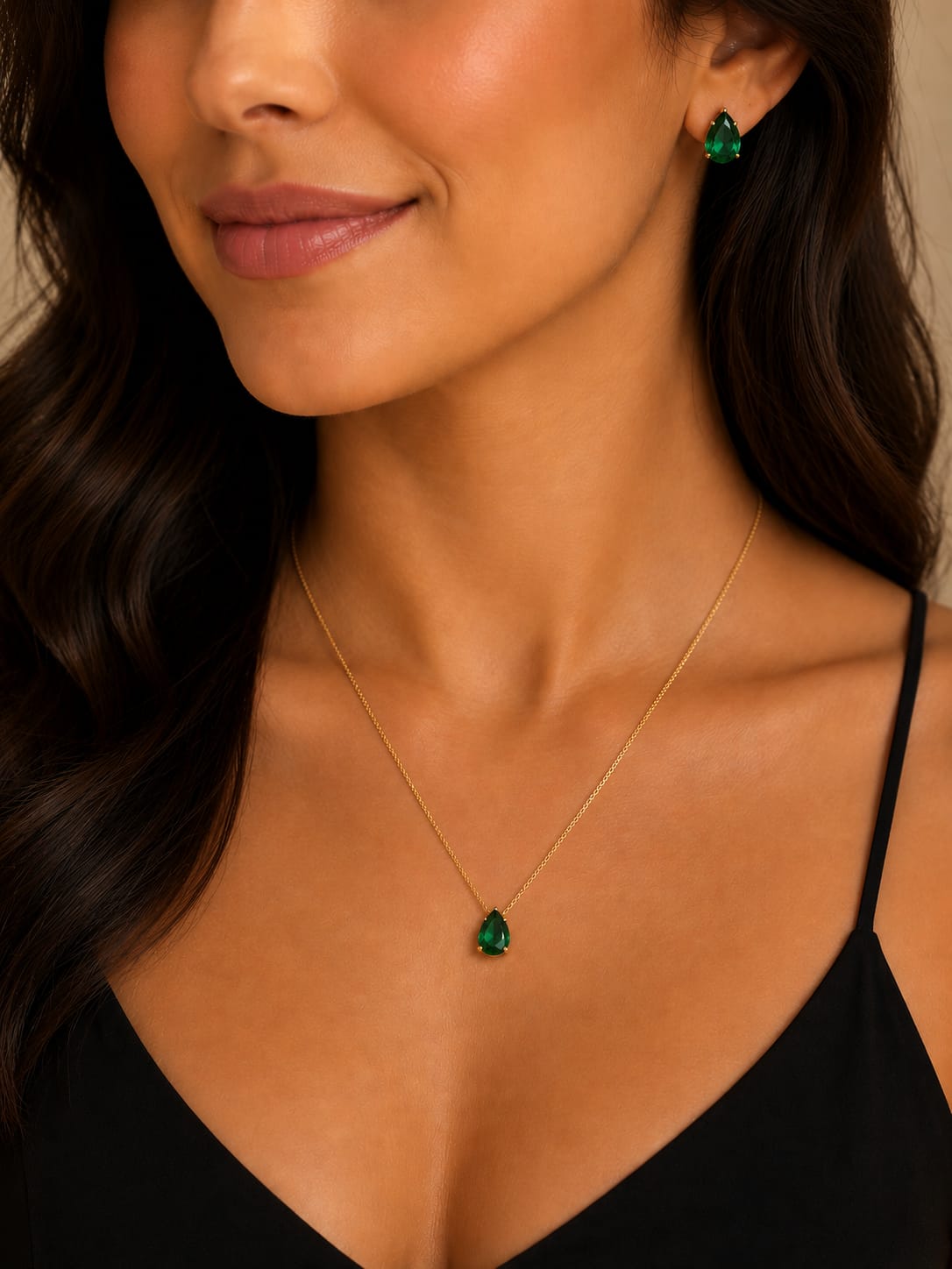 Conjunto Br/Cr Gota Verde