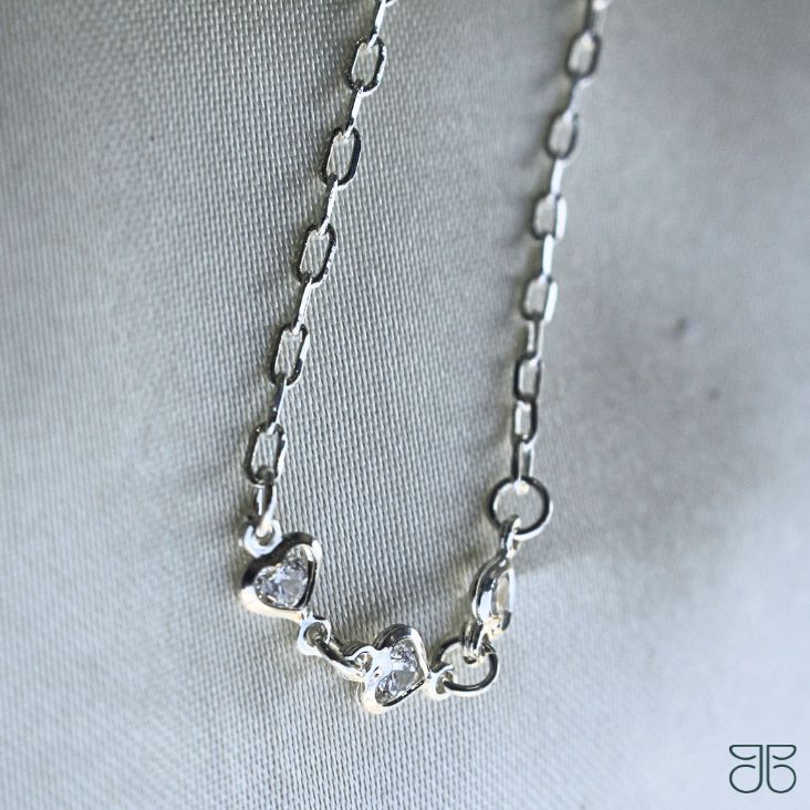PULSEIRA INFANTIL ELO CARTIE 3 CORAÇÕES ZIRCÔNIA