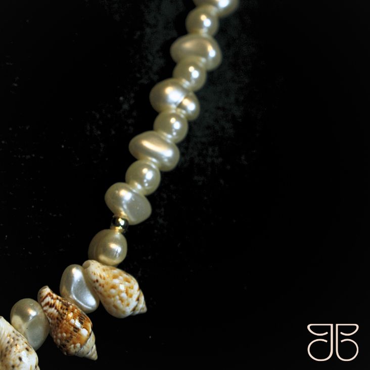 CONJUNTO PEROLA CONCHAS DO MAR