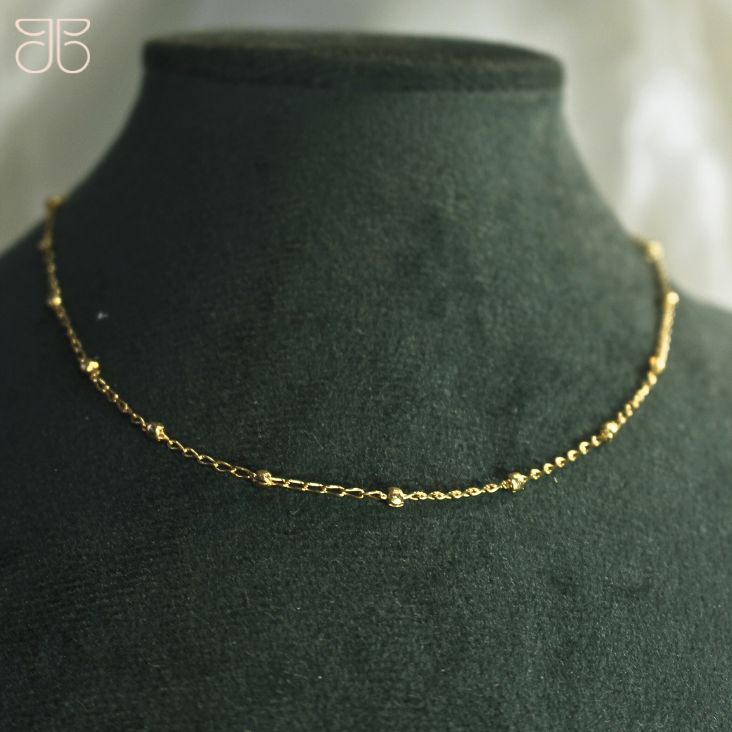 CHOKER BOLINHA C/ EXTENSOR *