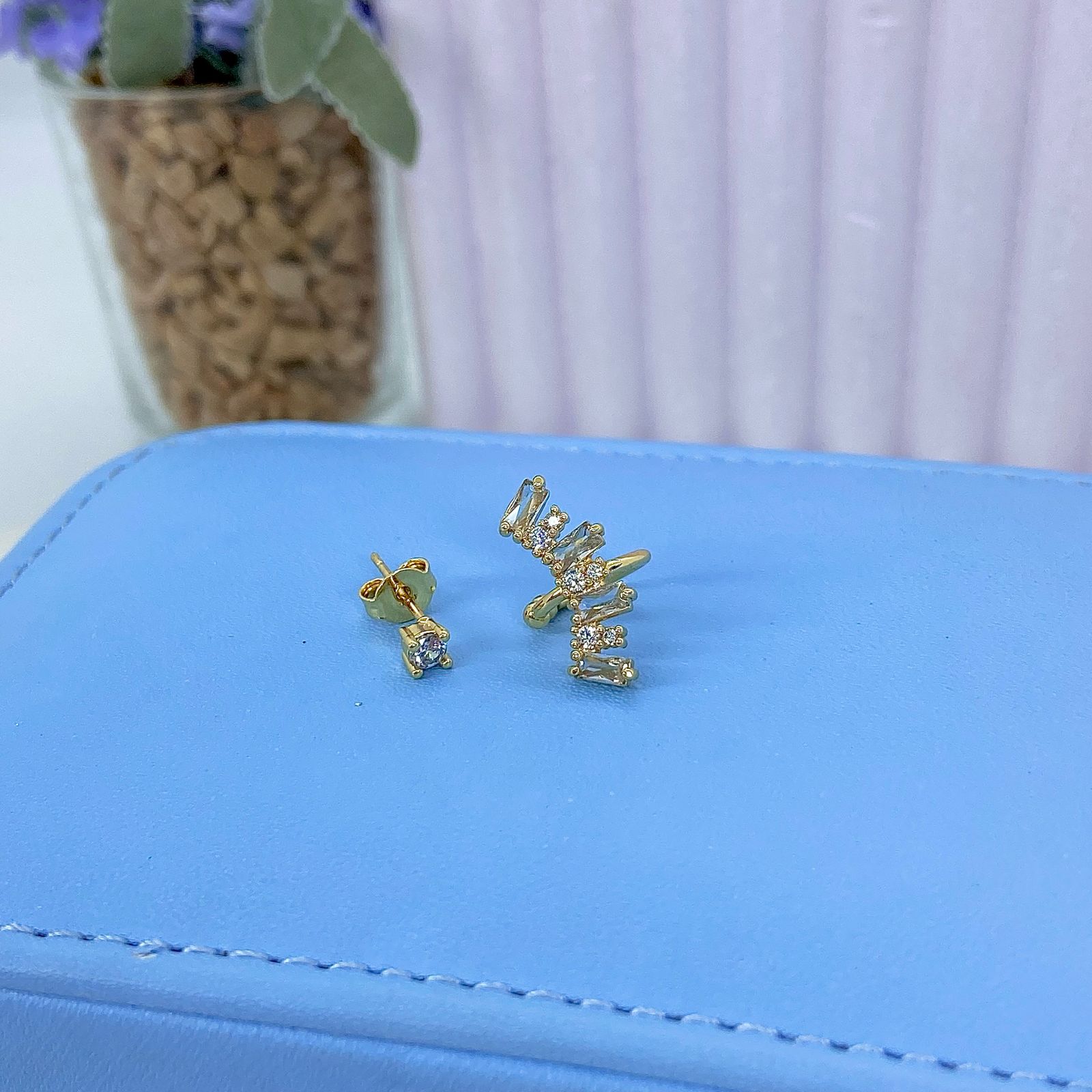 DUO PIERCING FAKE + PONTO DE LUZ BO1568