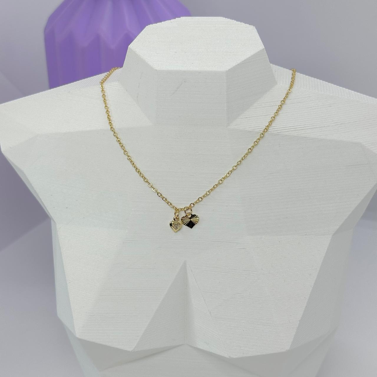 CHOKER MINI CORAÇAO E PONTO DE LUZ  CO1784