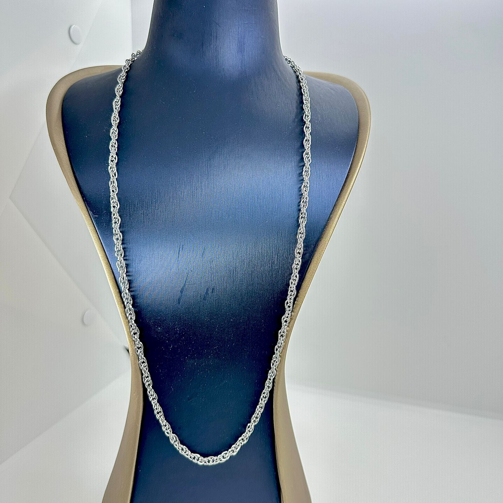 COLAR ELOS ENTRELAÇADOS 70CM AÇO 316L CS1835