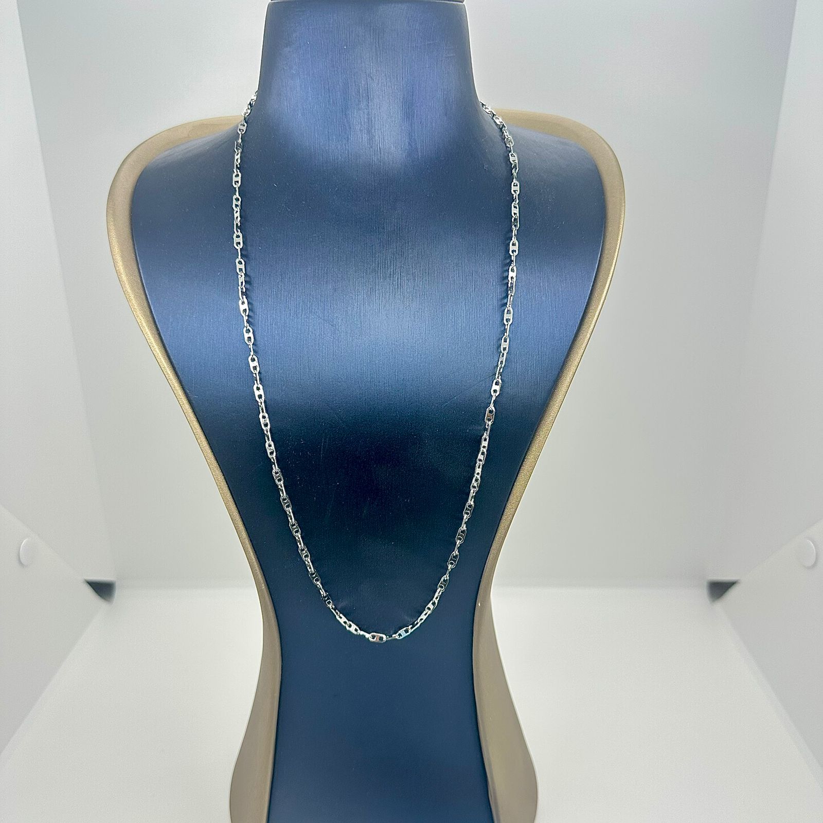 COLAR ELOS CHAPADOS 60CM AÇO 316L CS1853