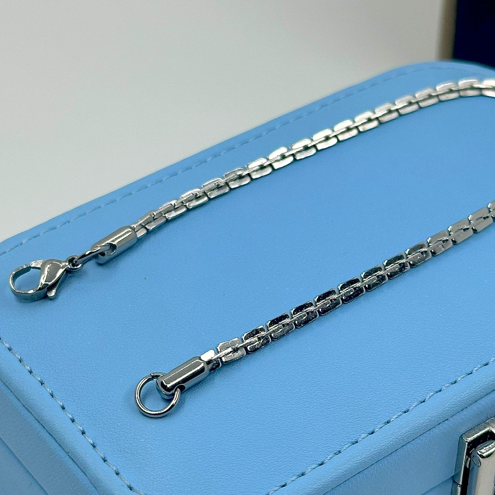 PULSERA ELOS QUADRADOS AÇO 316L PS1864