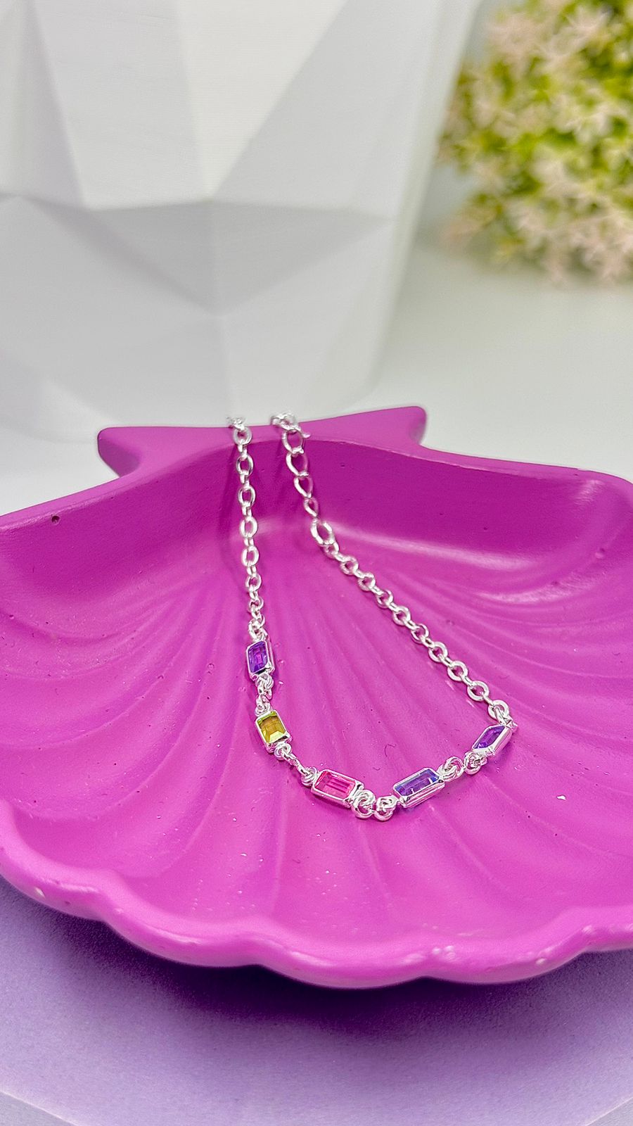 PULSEIRA PEDRINHAS RETANGULARES COLORS PP1981