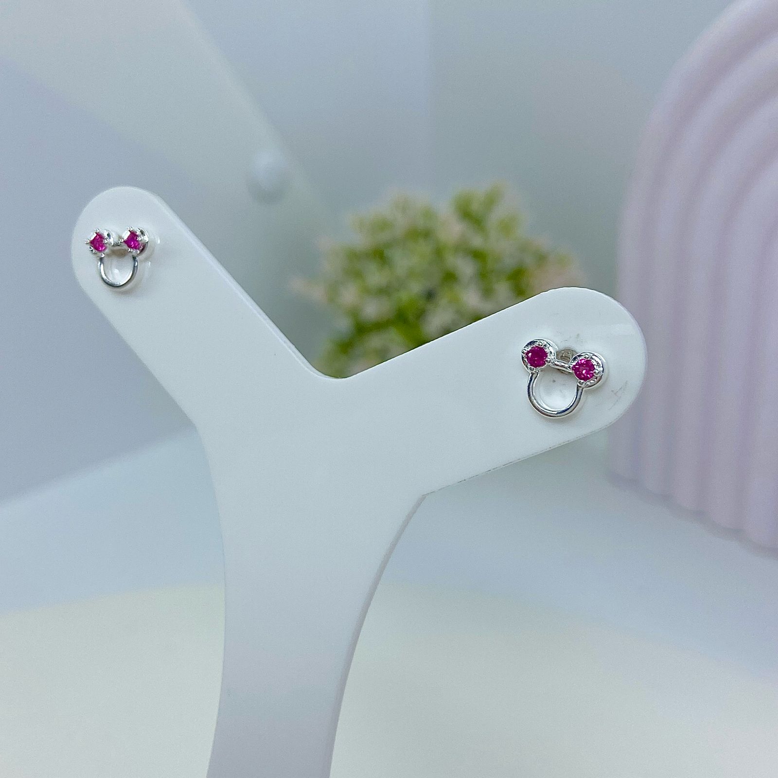 BRINCO MINNIE COM ZIRCONIA ROSA BP2512