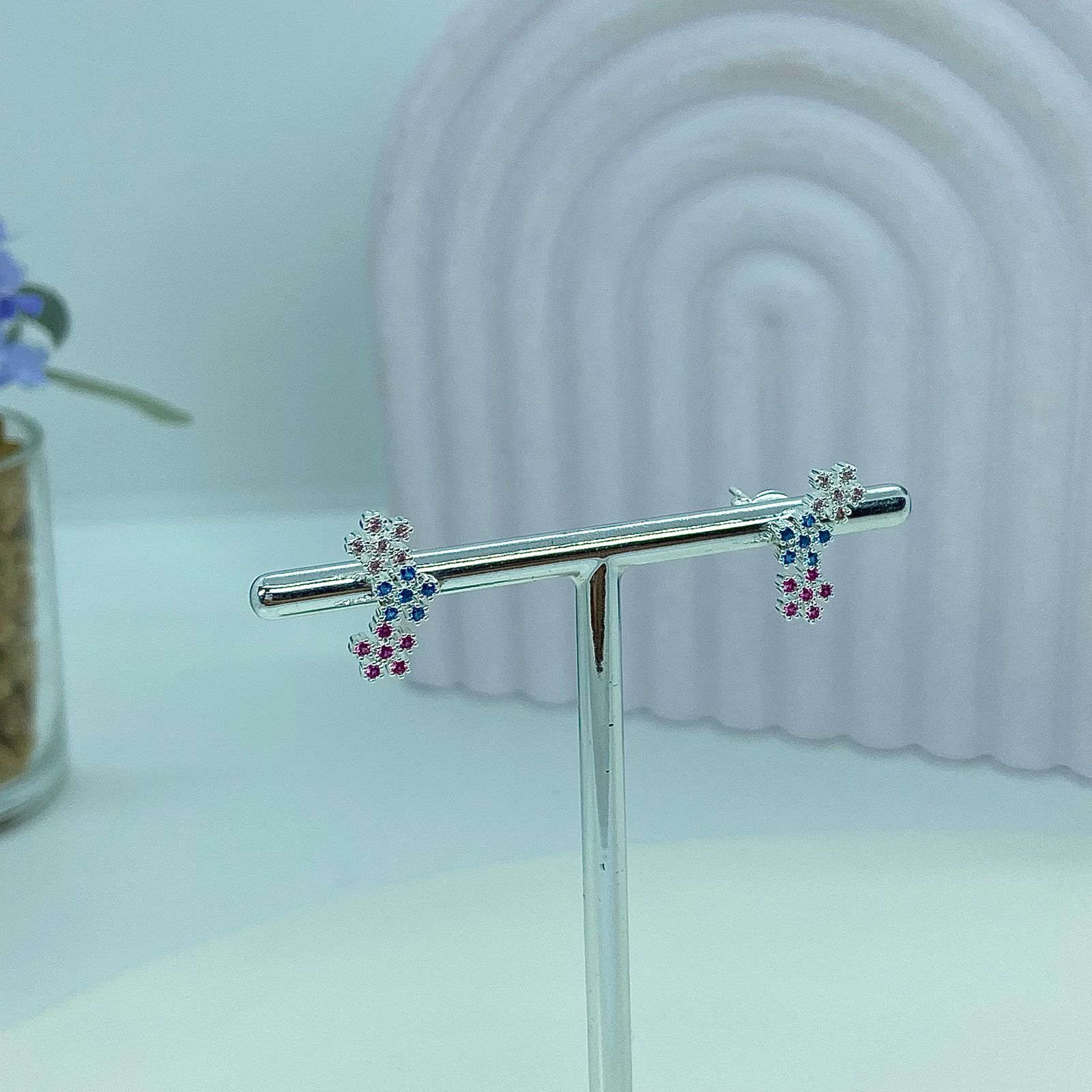 BRINCO EAR CUFF FLORZINHAS COLOR BP2514