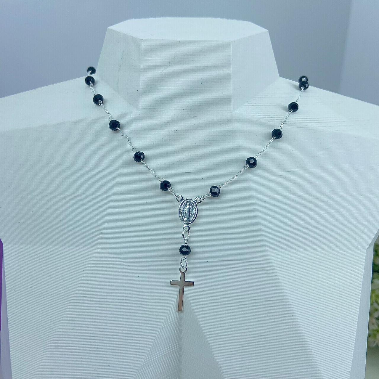 CHOKER TERCINHO PEDRINHA PRETAS CP2578