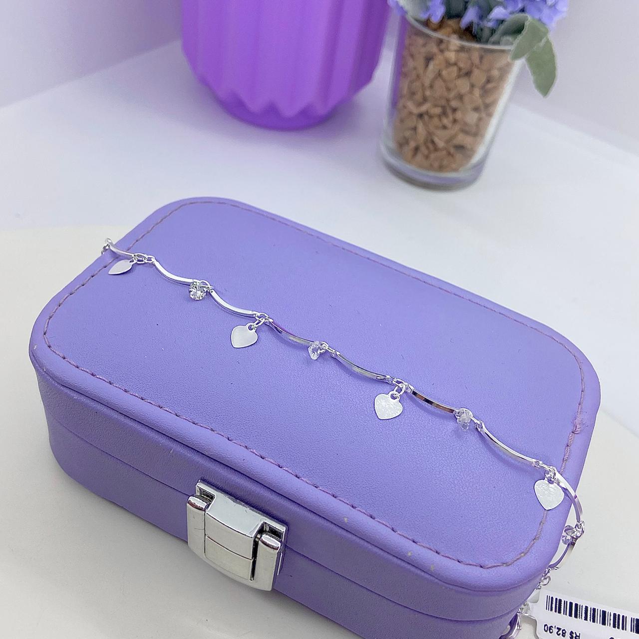 PULSEIRA ARCOS PONTOS DE LUZ E MINI CORAÇÕES PP2593