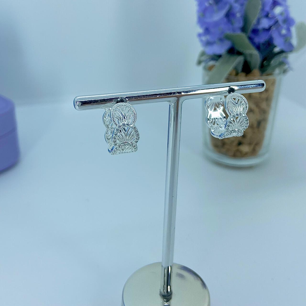 ARGOLA CLICK LEQUES DOIS CRAVEJADOS BP2743
