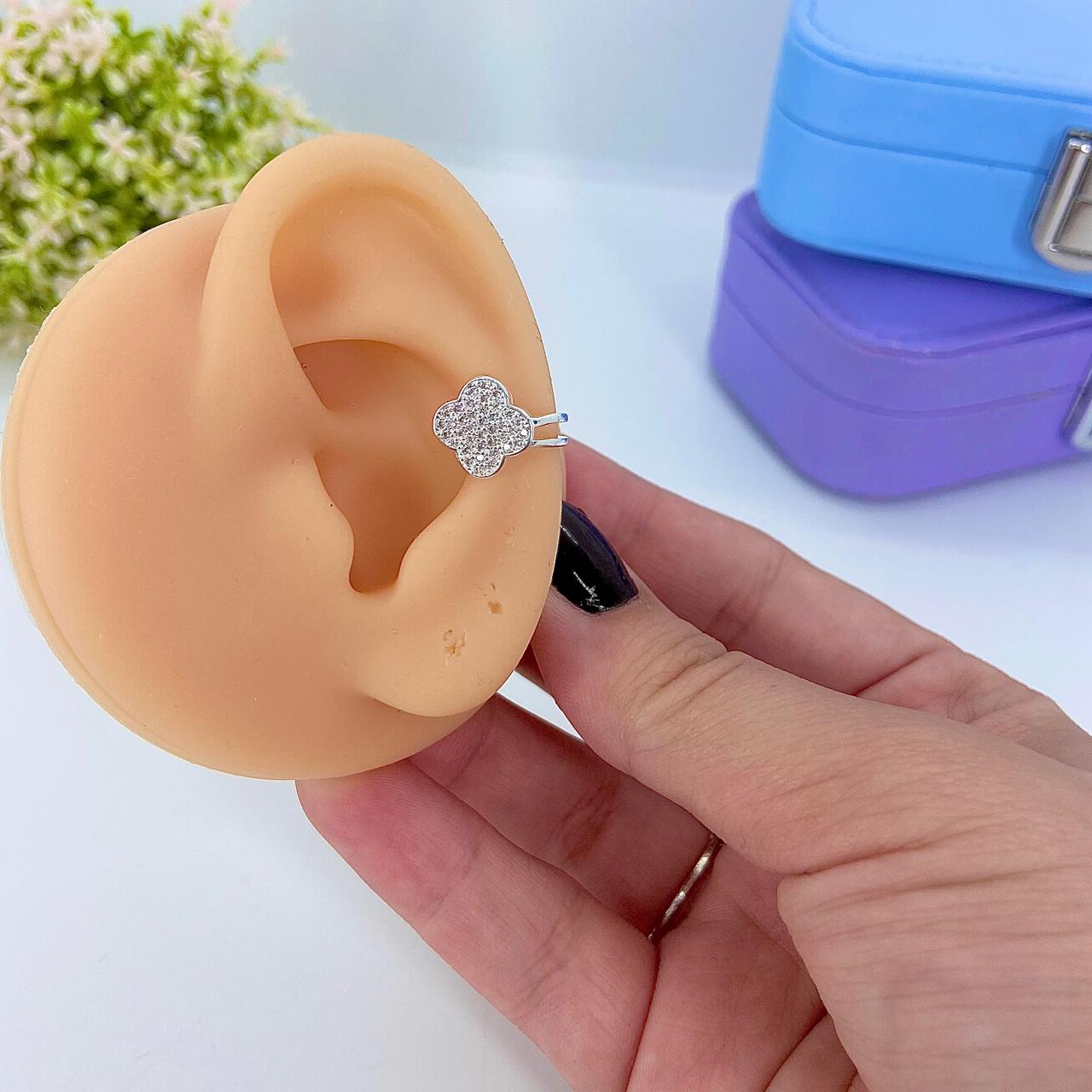 PIERCING FAKE INSPIRAÇÃO VAN CLEEF CRISTAL PFP2772