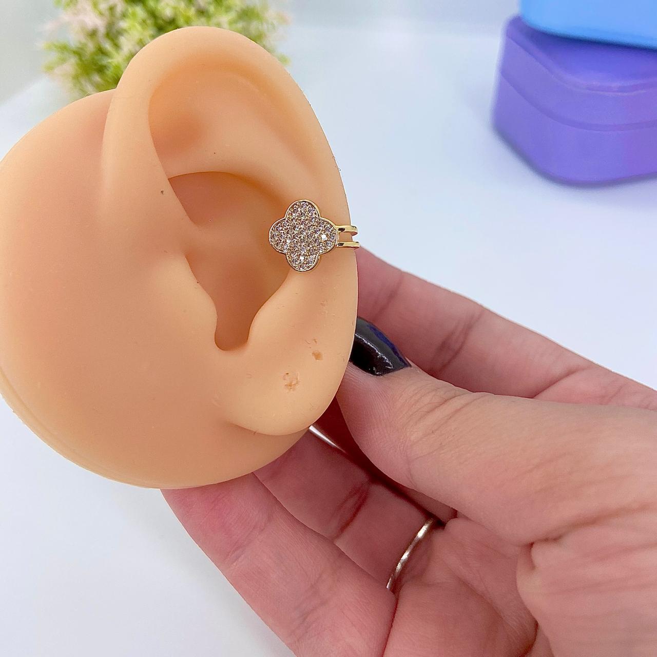 PIERCING FAKE INSPIRAÇÃO VAN CLEEF CRISTALPFO2773