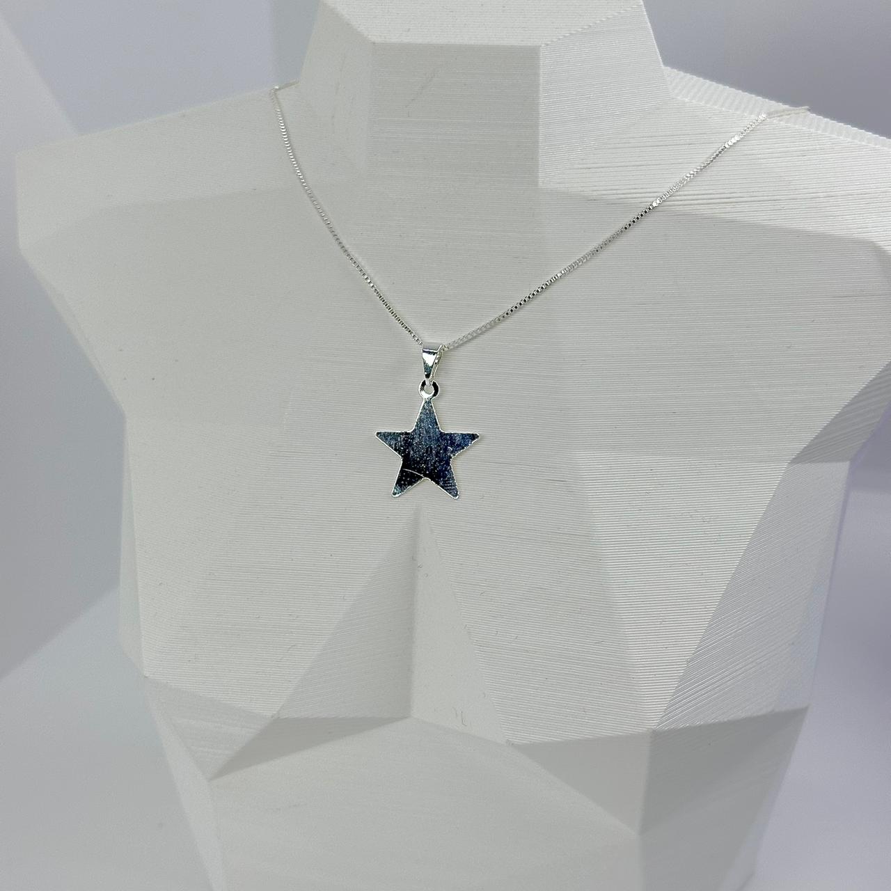 COLAR CHAPA ESTRELA LISA CP2117