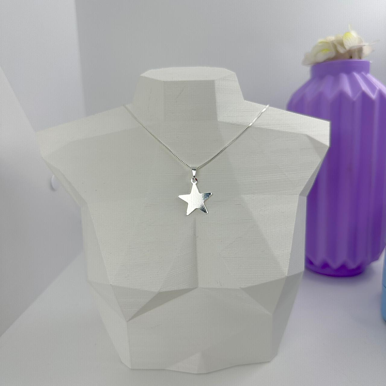 COLAR CHAPA ESTRELA LISA CP2117