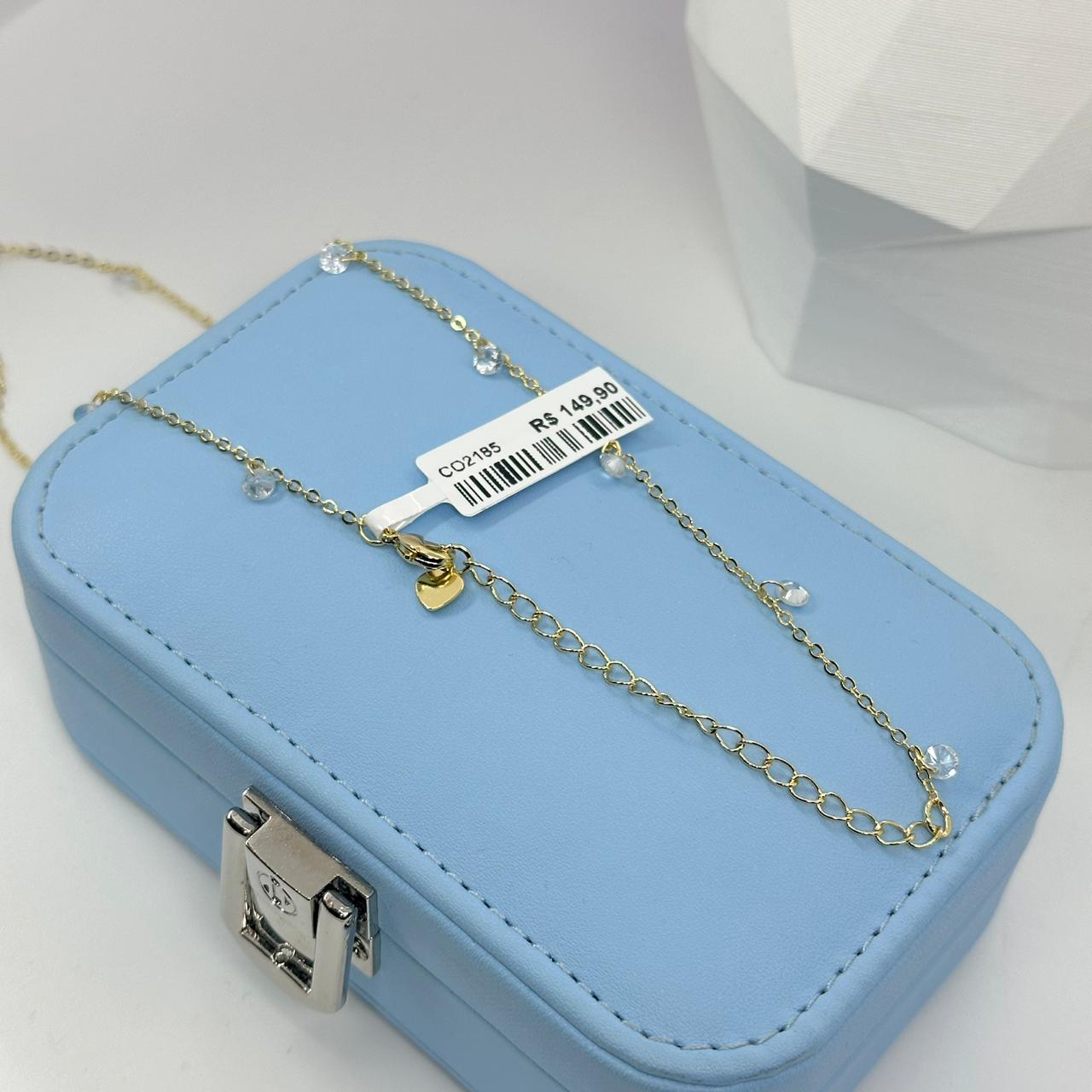 CHOKER MINI CRISTAIS PENDURADOS  CO2185