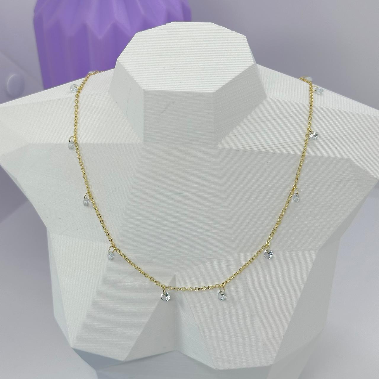 CHOKER MINI CRISTAIS PENDURADOS  CO2185