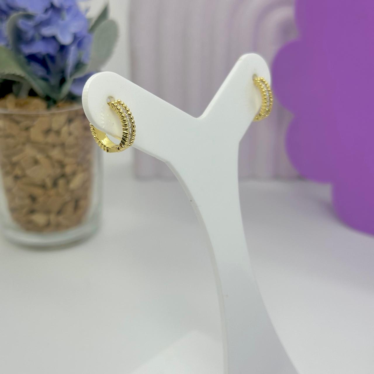 ARGOLA CLICK CRAVEJADA PONTILHADA BO2248