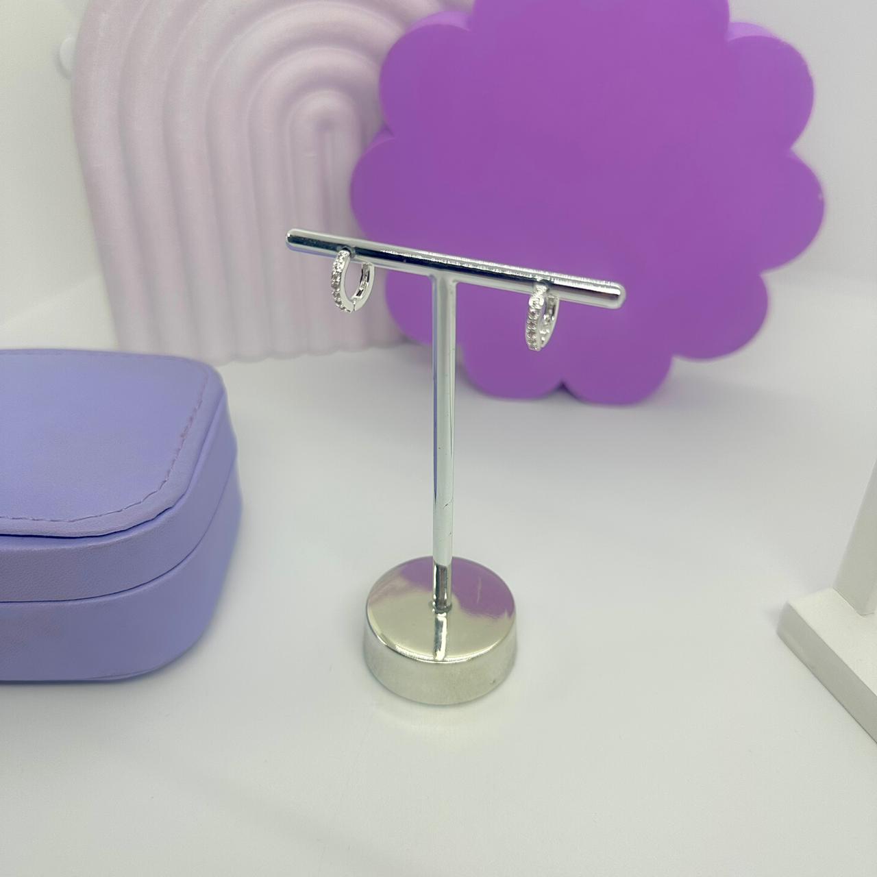 ARGOLA FINA CLICK 1 FILEIRA CRAVEJADA BP2249
